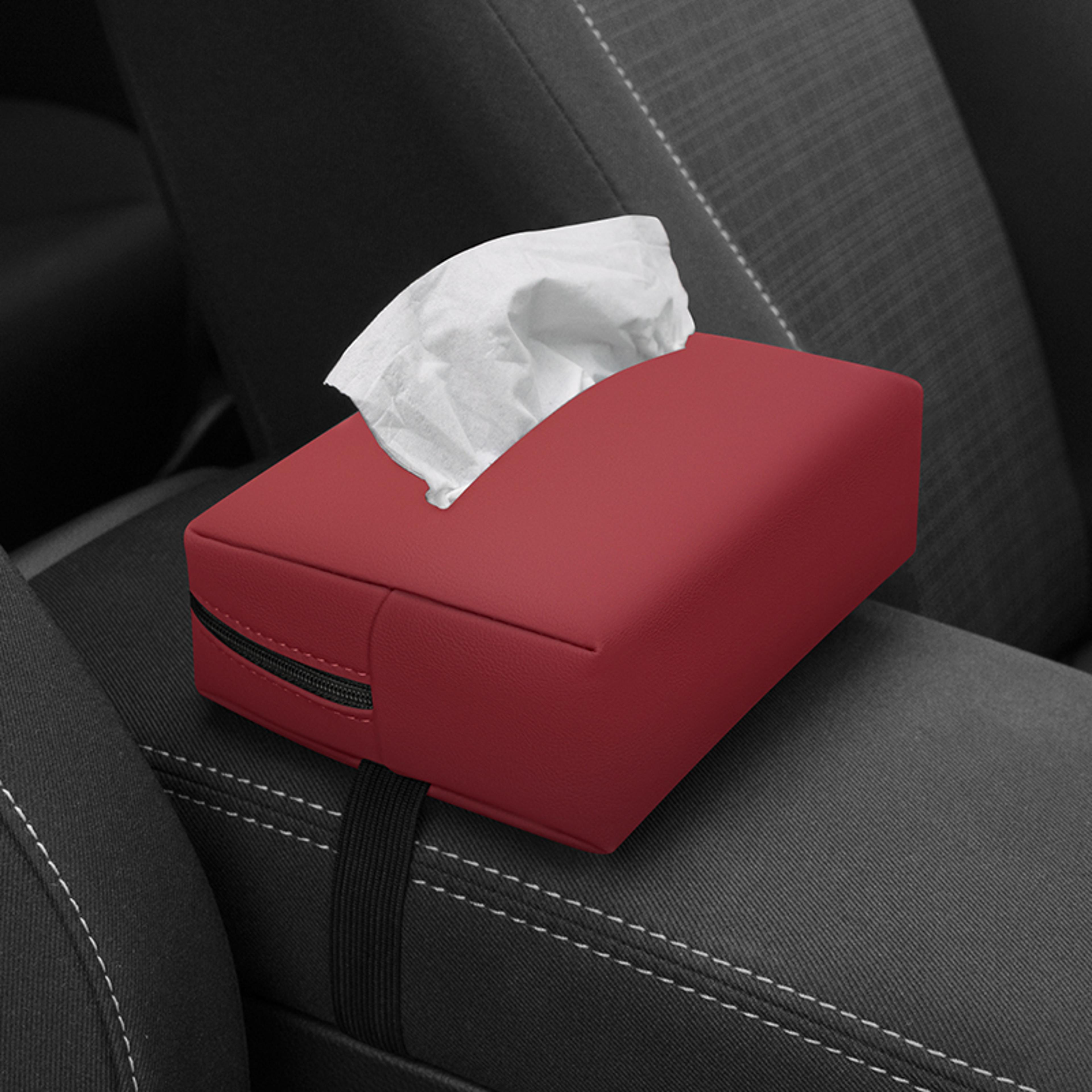 Premium Car Tissue Box Organizer With Seat Backrest  Armrest Storage 3