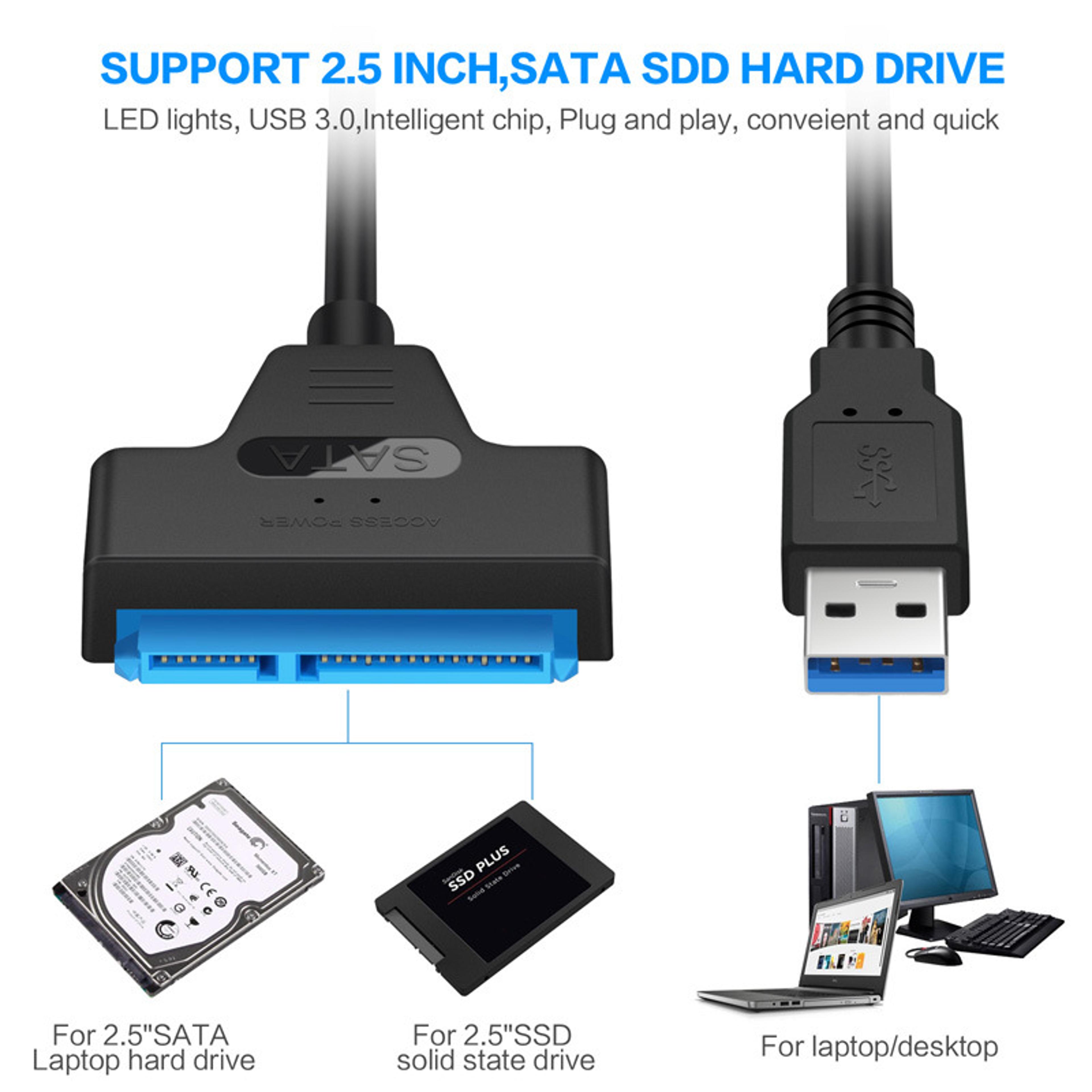 HighSpeed USB To SATA III Adapter Cable For External HDD SSD Hard Drives 2