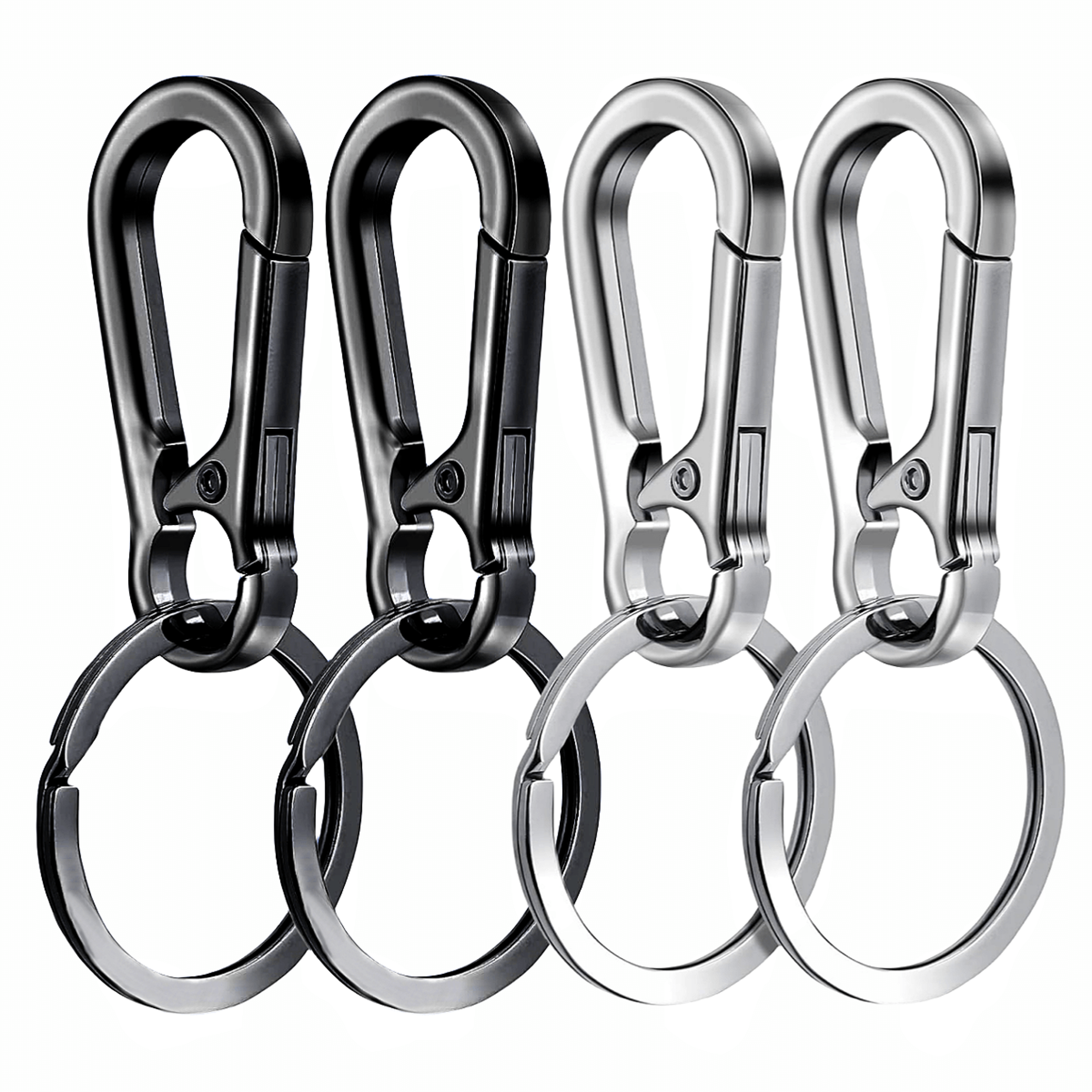 durable metal carabiner clip keychain sturdy hook holder for car keys, key rings & organizers