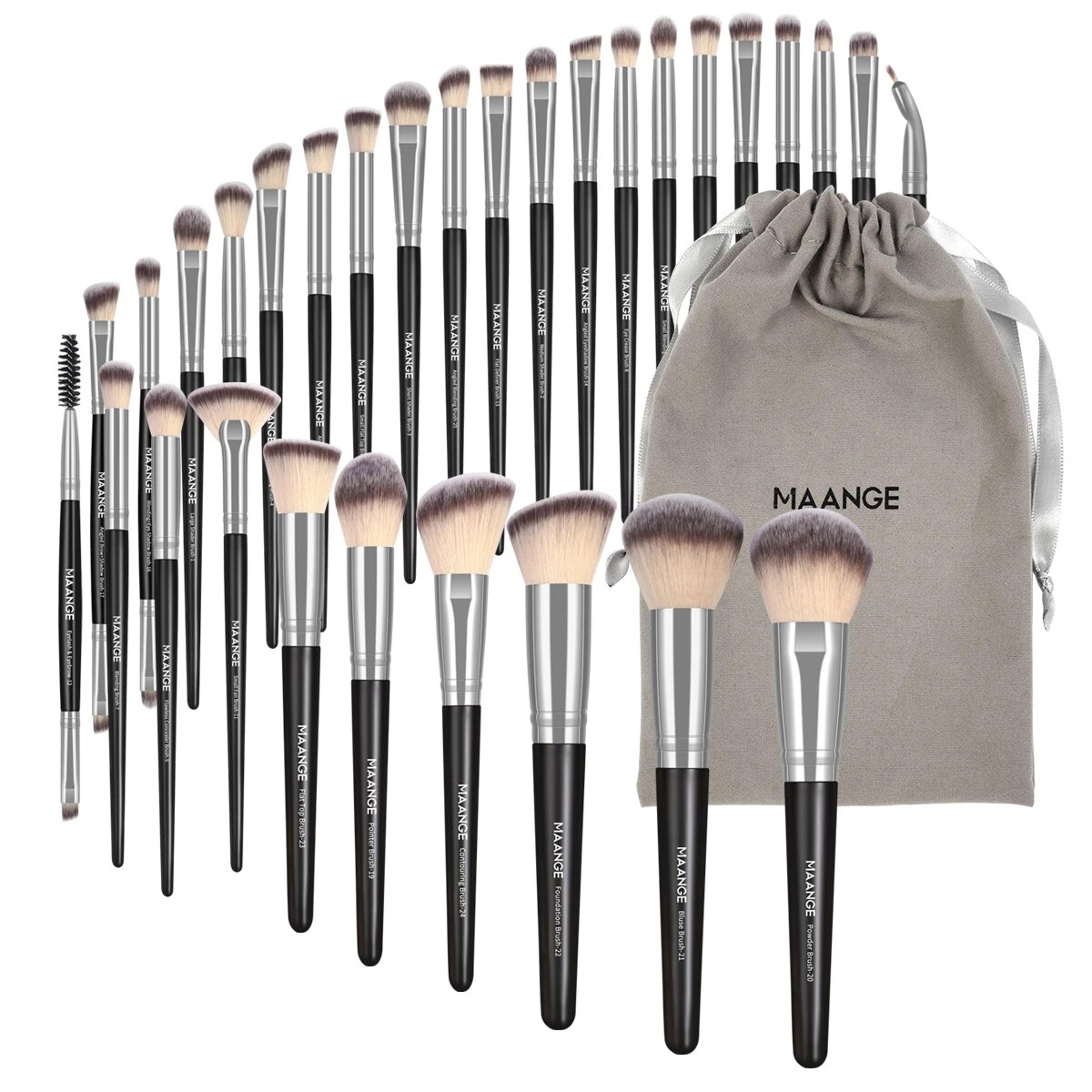Professional Makeup Brush Set With Foundation Concealers Eye Shadows Powder Blush  Blending Brushes 9