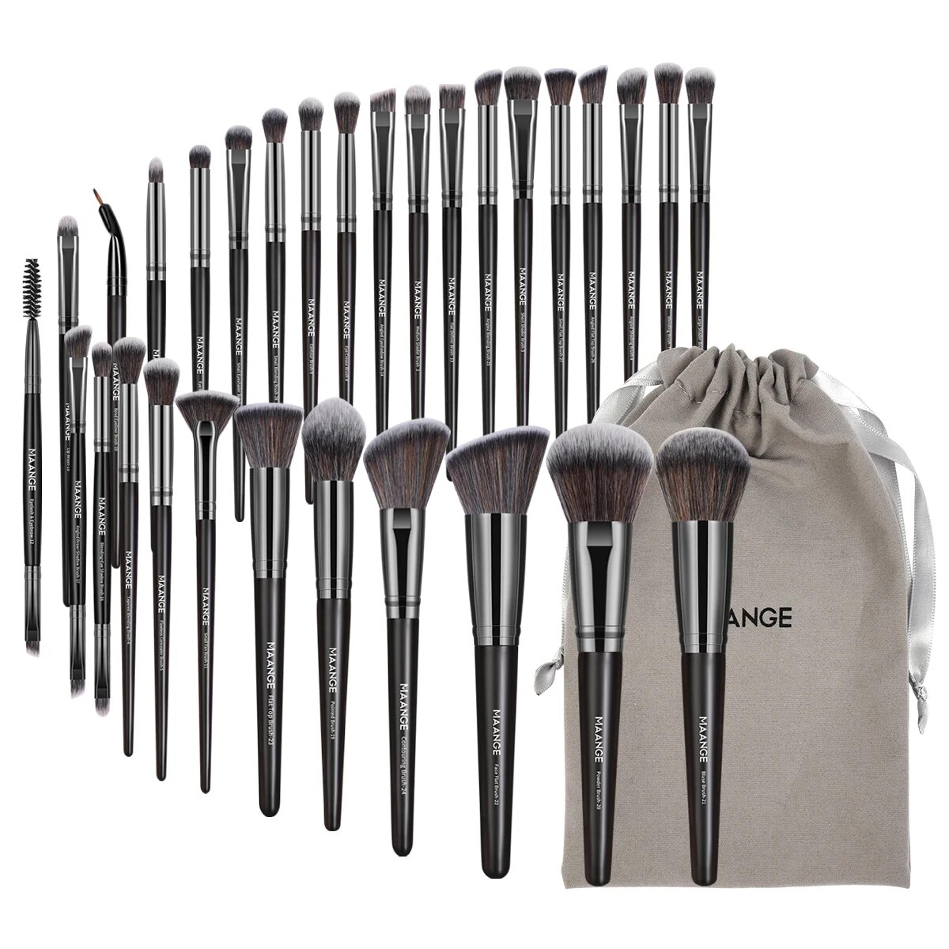 Professional Makeup Brush Set With Foundation Concealers Eye Shadows Powder Blush  Blending Brushes 10