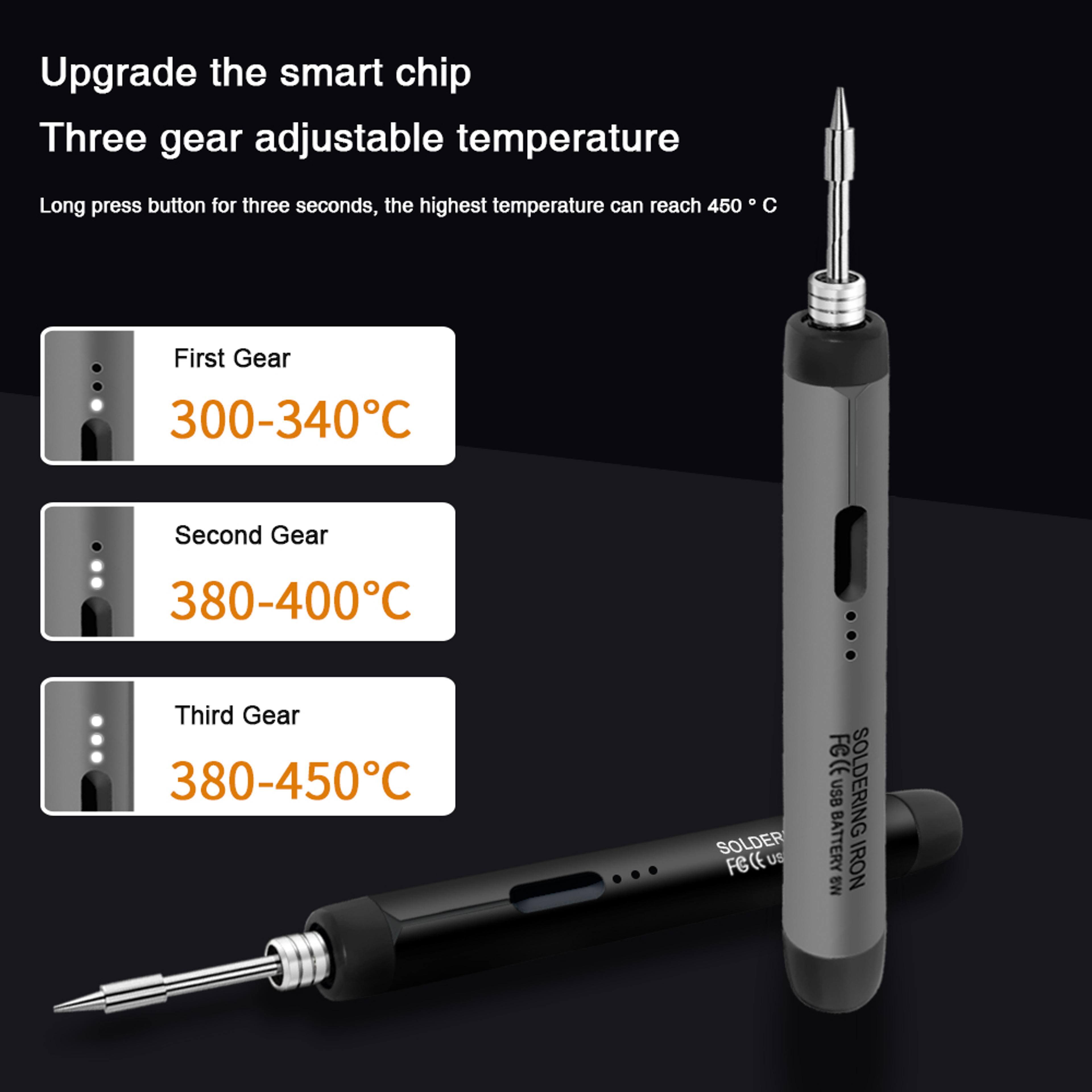 Portable USB Soldering Iron Set  Mini Adjustable Temperature TypeC Interface 2