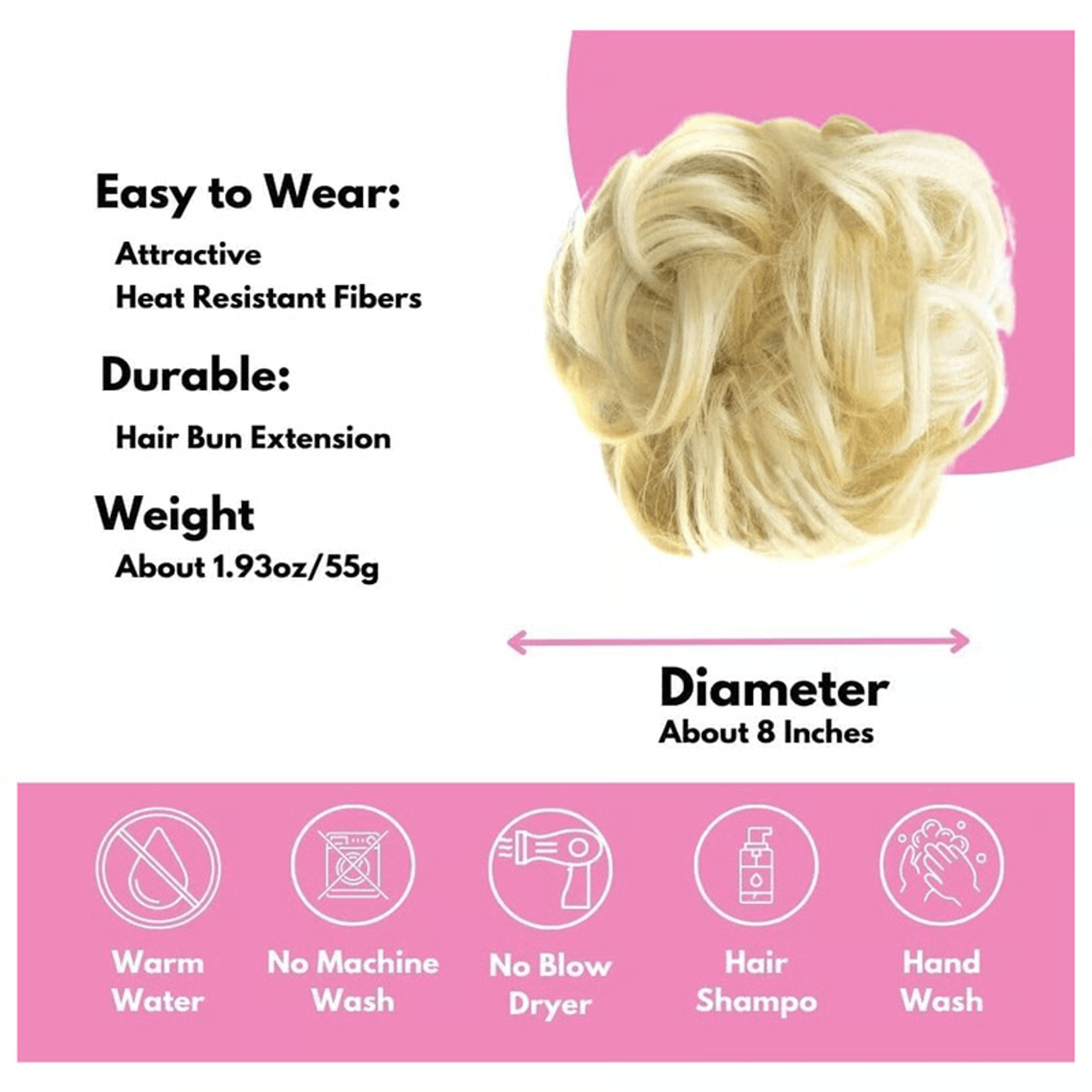 Rose Flower Bun Hair Scrunchie  Soft Elastic Hair Tie For Women  Girls 13