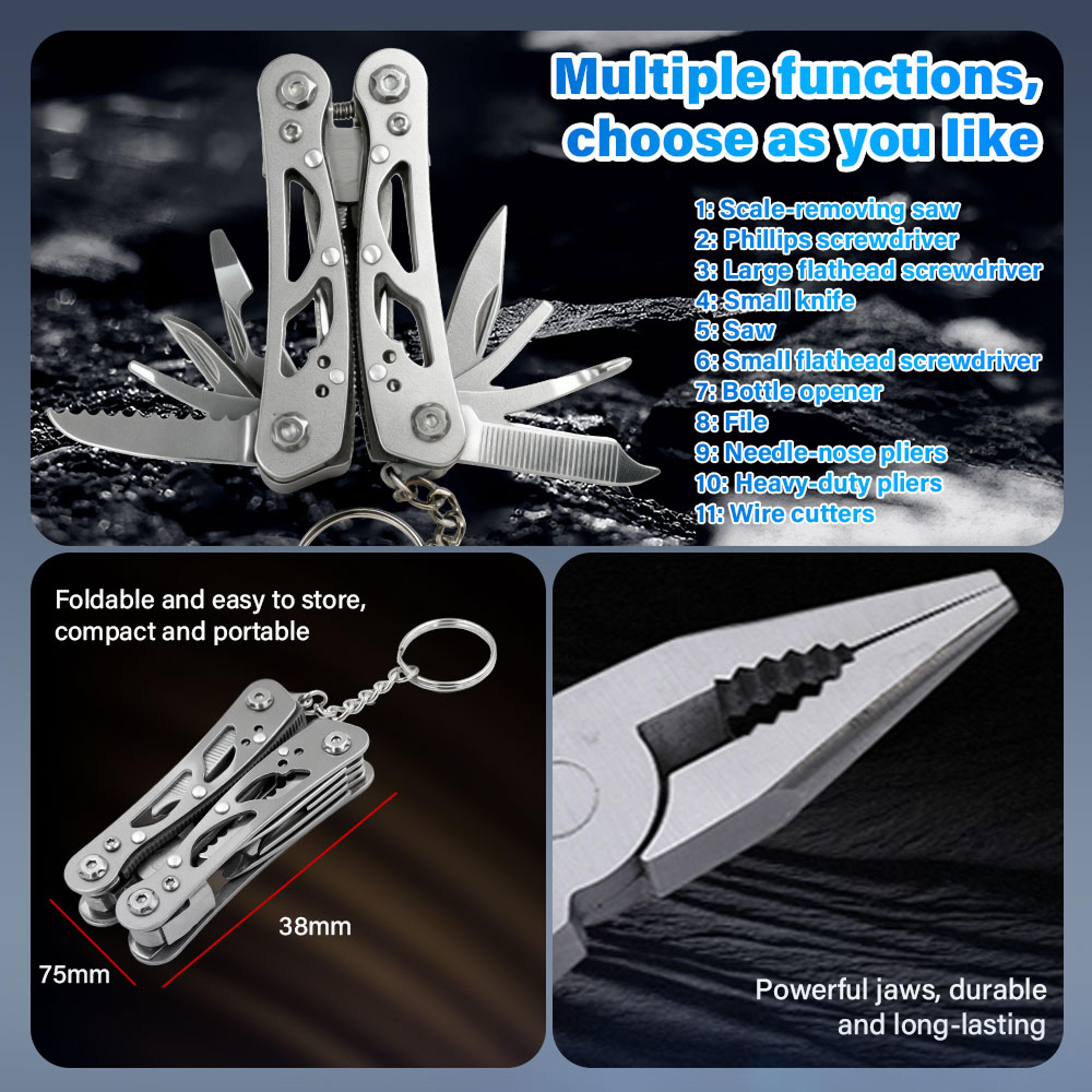 Multitool Pocket Knife Pliers  Compact Folding Survival Tool For Outdoor Hunting And Tactical Use 0