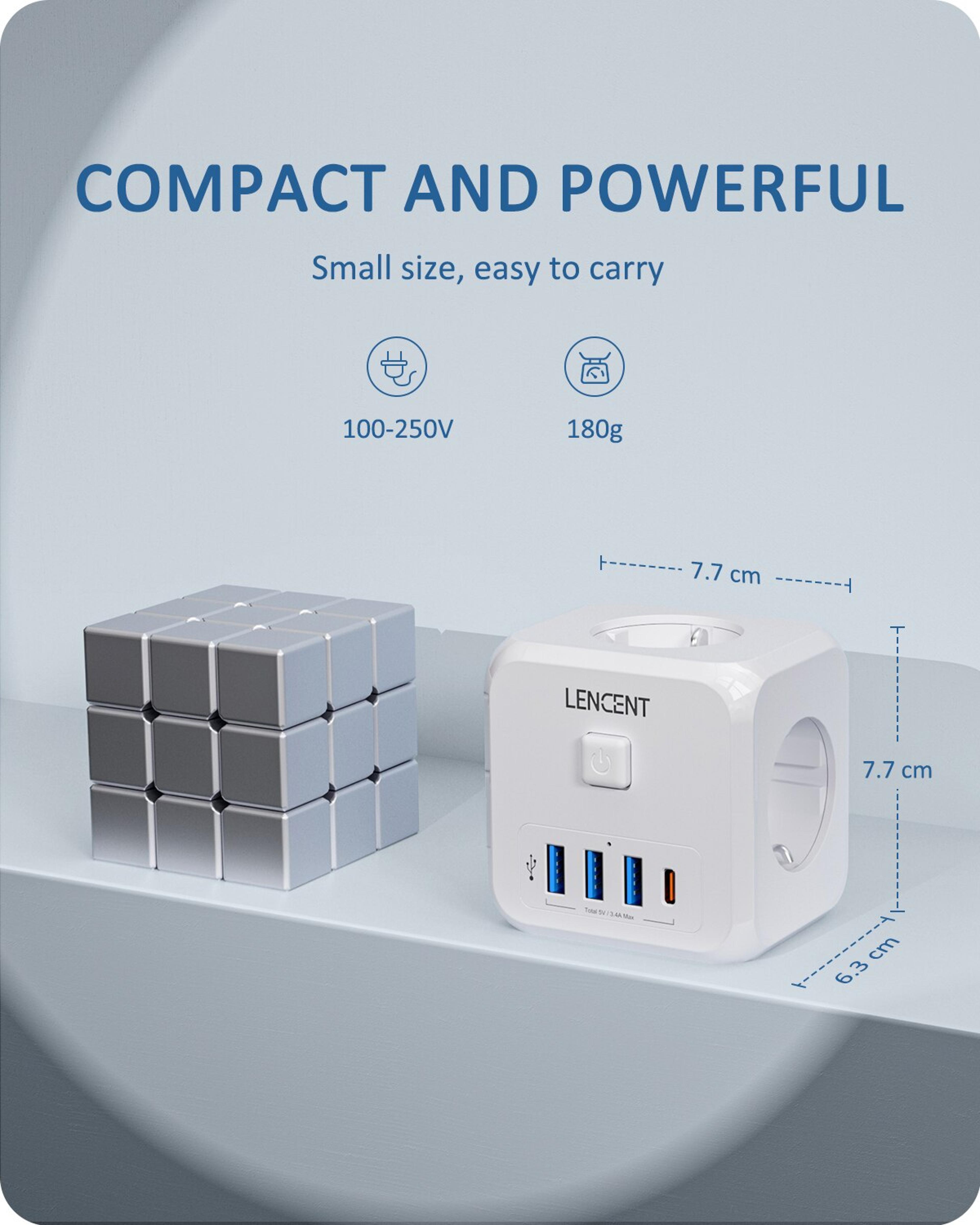 Wall Socket Extender With USB Ports And Type C Charger OnOff Switch For Home 5
