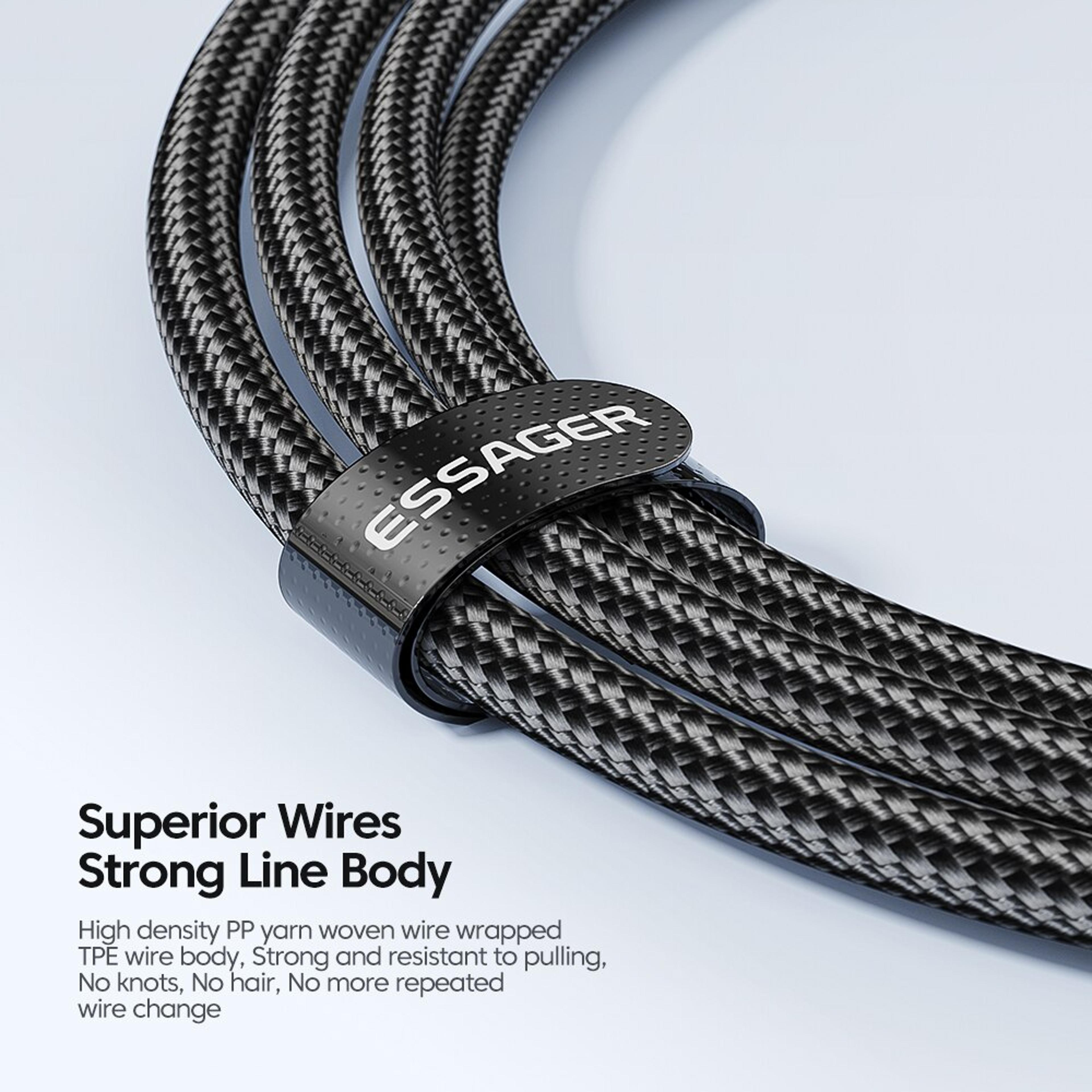 Essager USBC PD Fast Charging Cable For MacBook Samsung Xiaomi  Type C USB Charger Wire 2