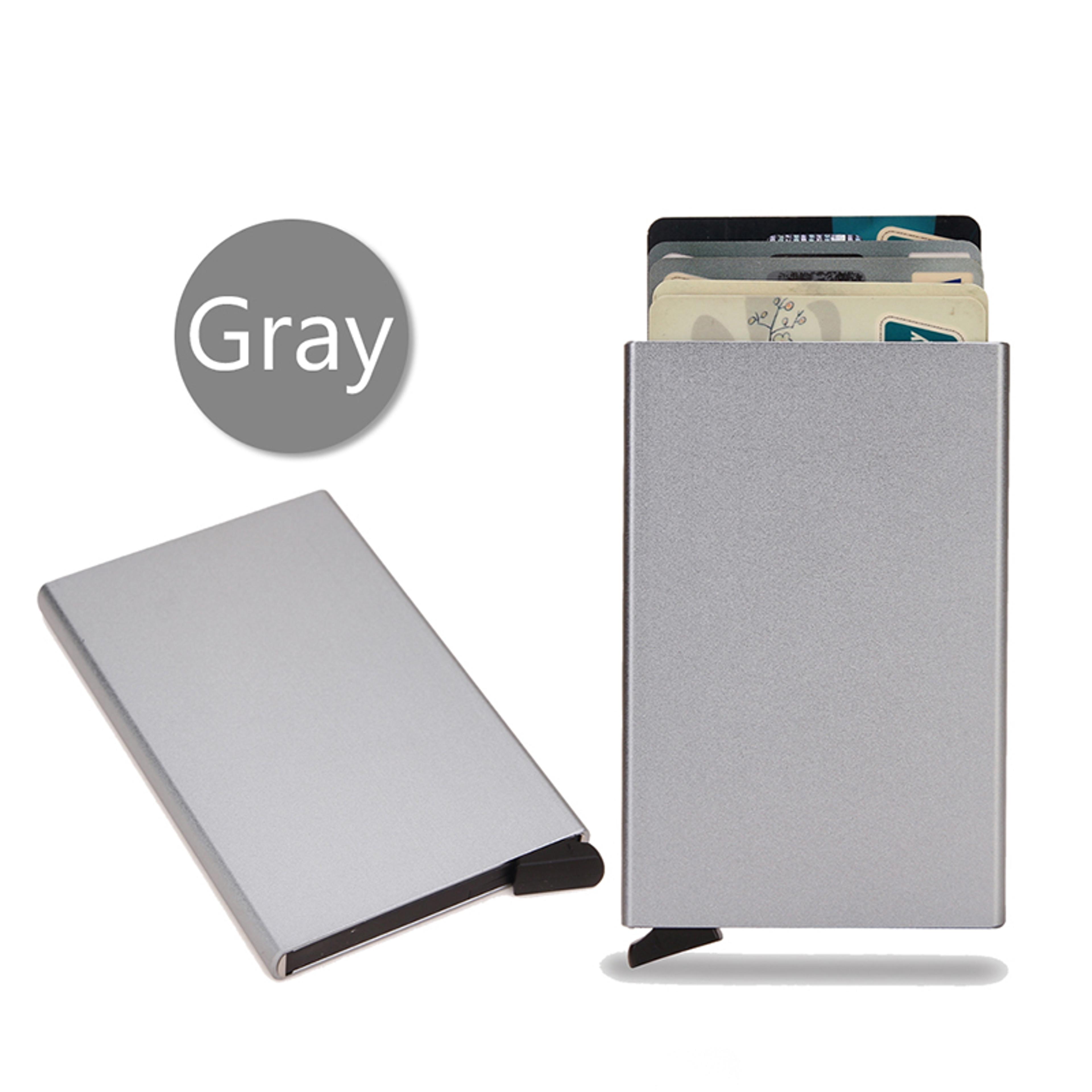 RFID Minimalist Wallet  Slim  Stylish Men  Women Card Holder  PopUp Design Metal RFID Protection 4