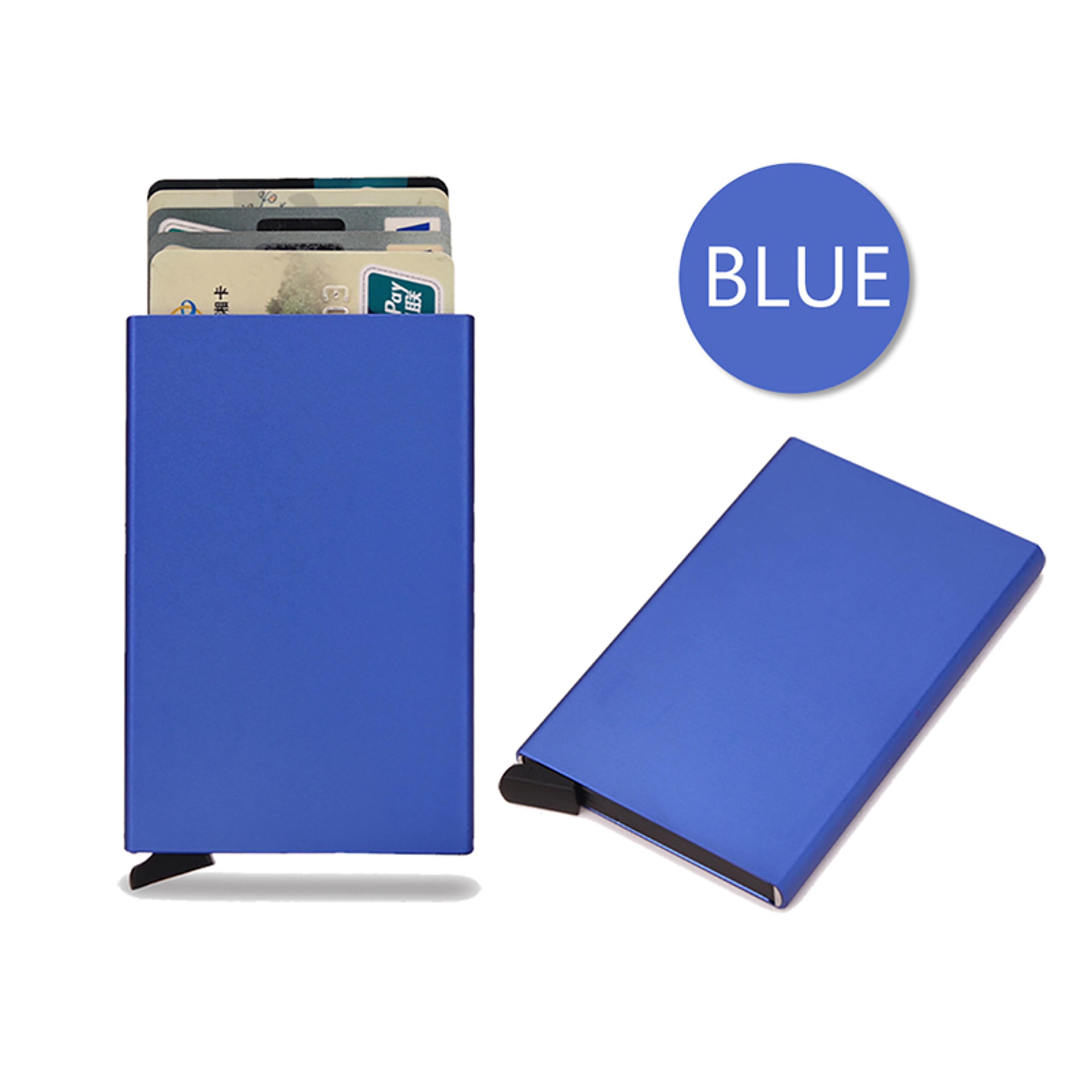 RFID Minimalist Wallet  Slim  Stylish Men  Women Card Holder  PopUp Design Metal RFID Protection 6
