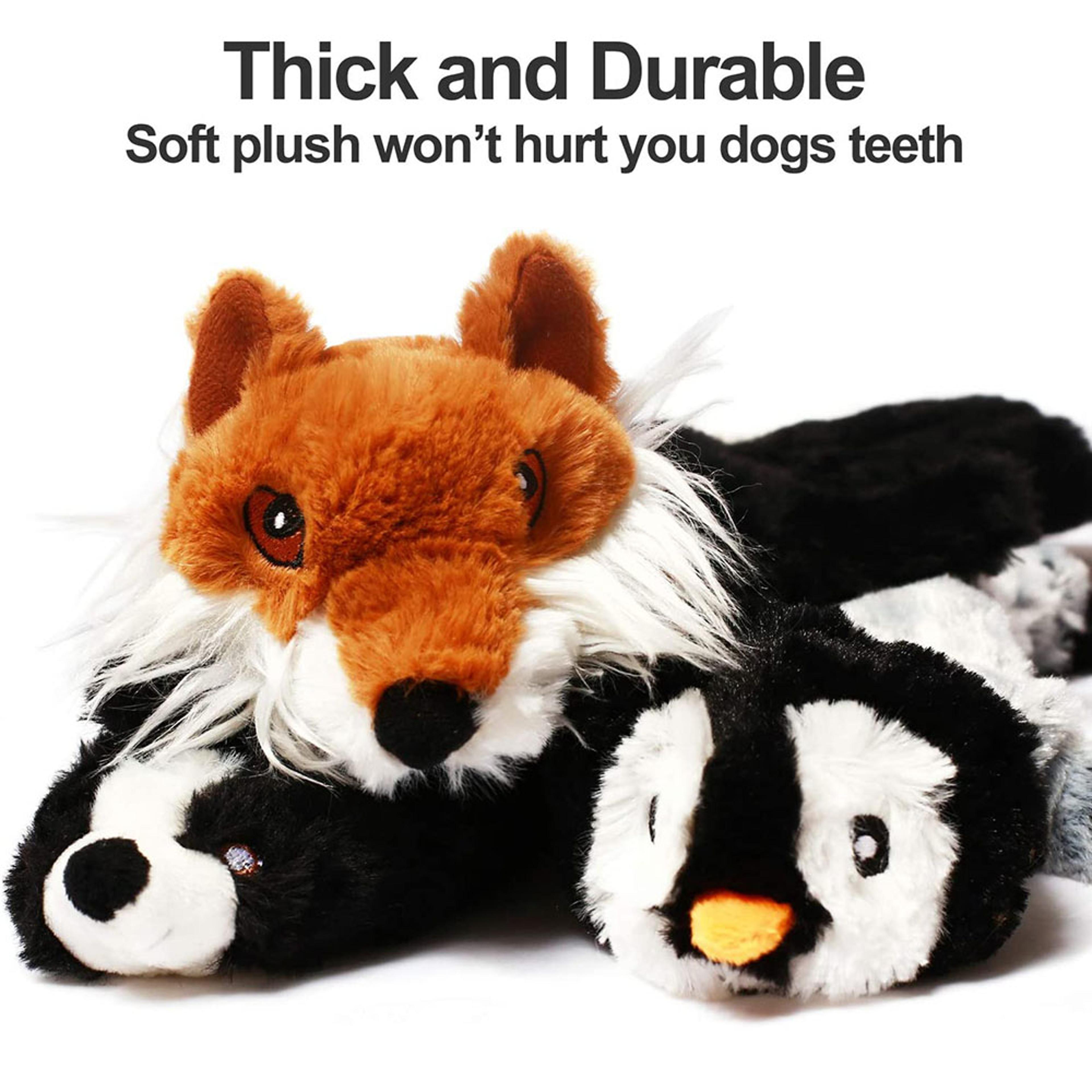 Durable Stuffingless Squeaky Dog Toy With Squeakers  Crinkle  Fun Animal Chew Toy For Pets 2