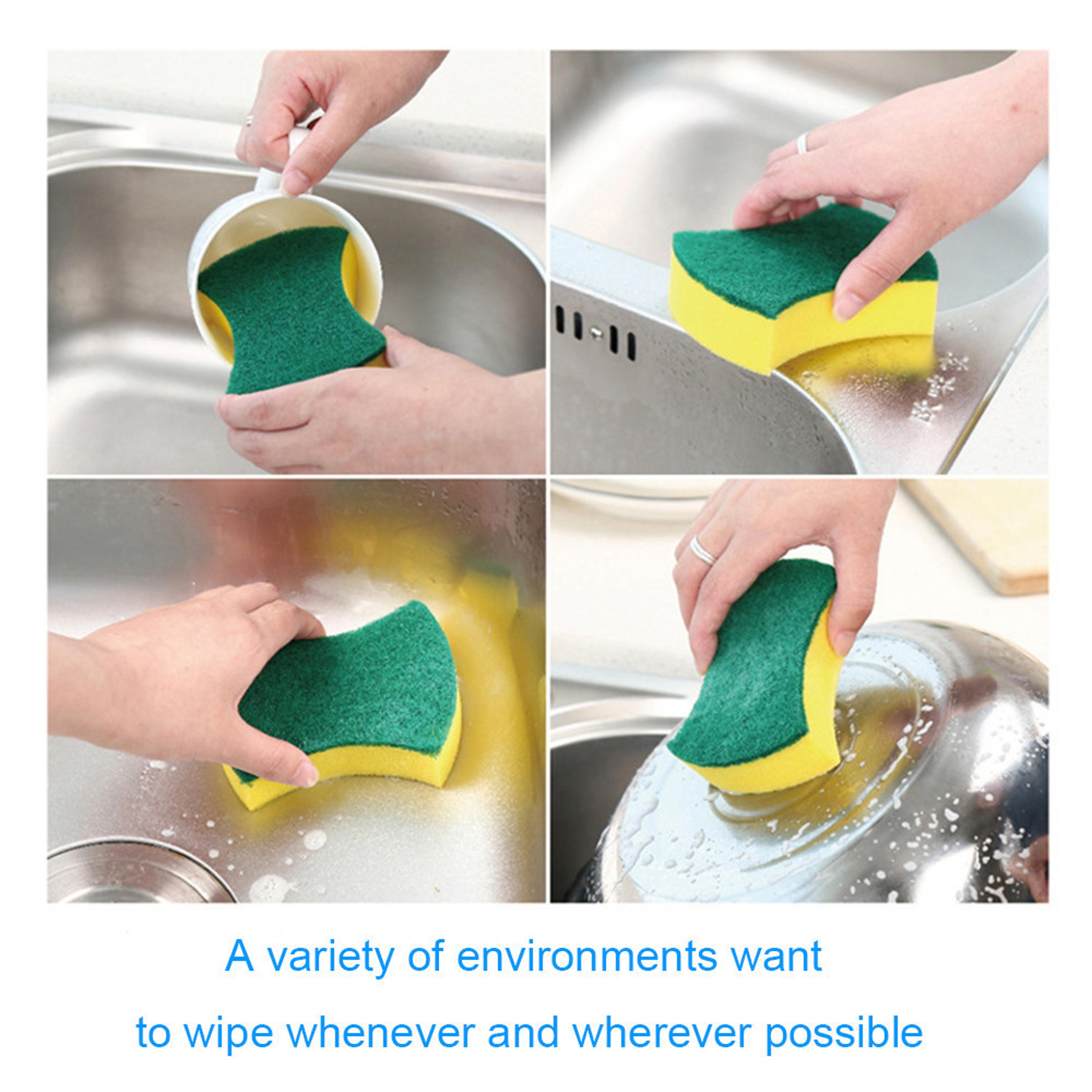 Nano Emery Dishwashing Sponge For Rust  Stains Removal  Magic Clean Kitchen Brush 4