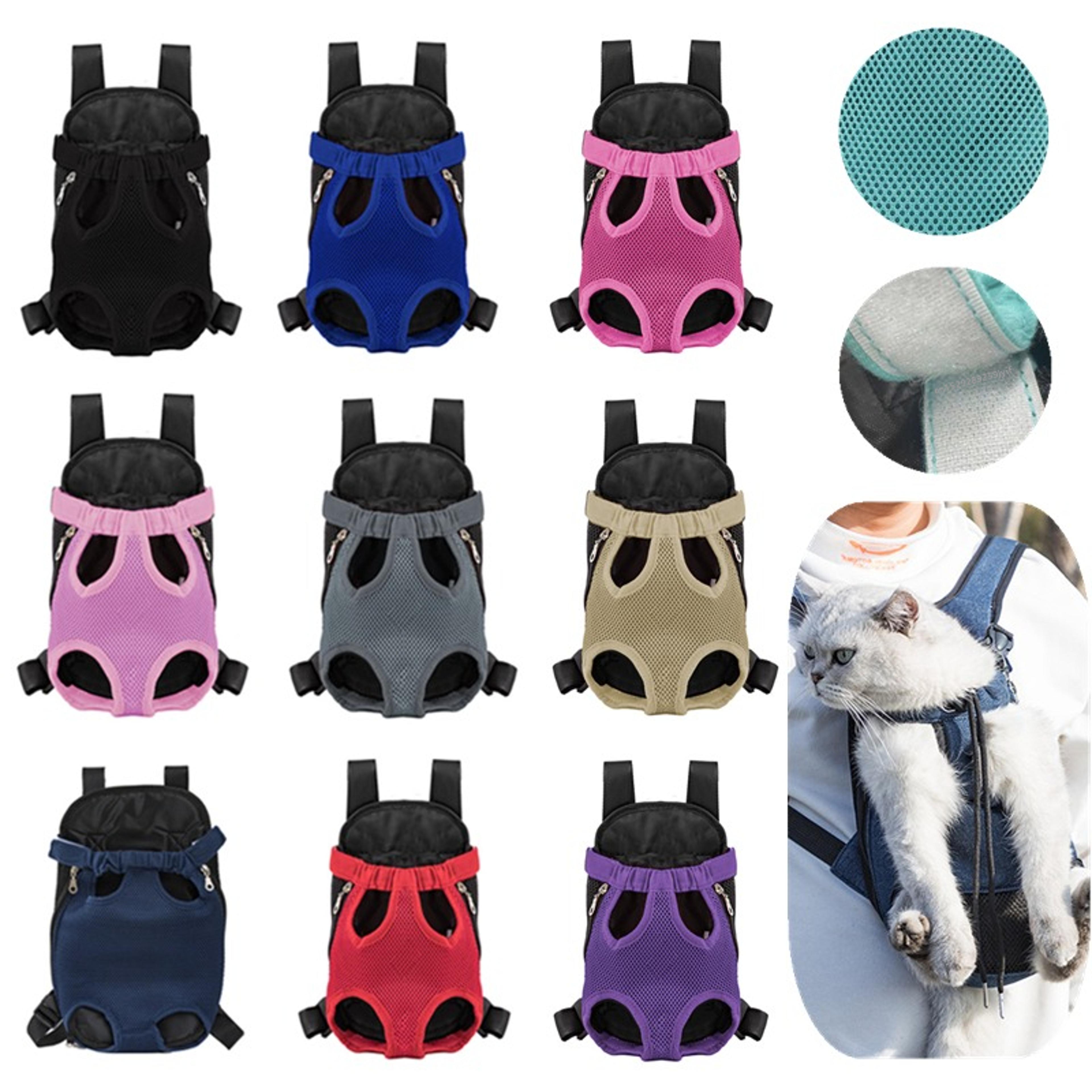 double shoulder breathable portable travel pet backpack carrier for small dogs & cats
