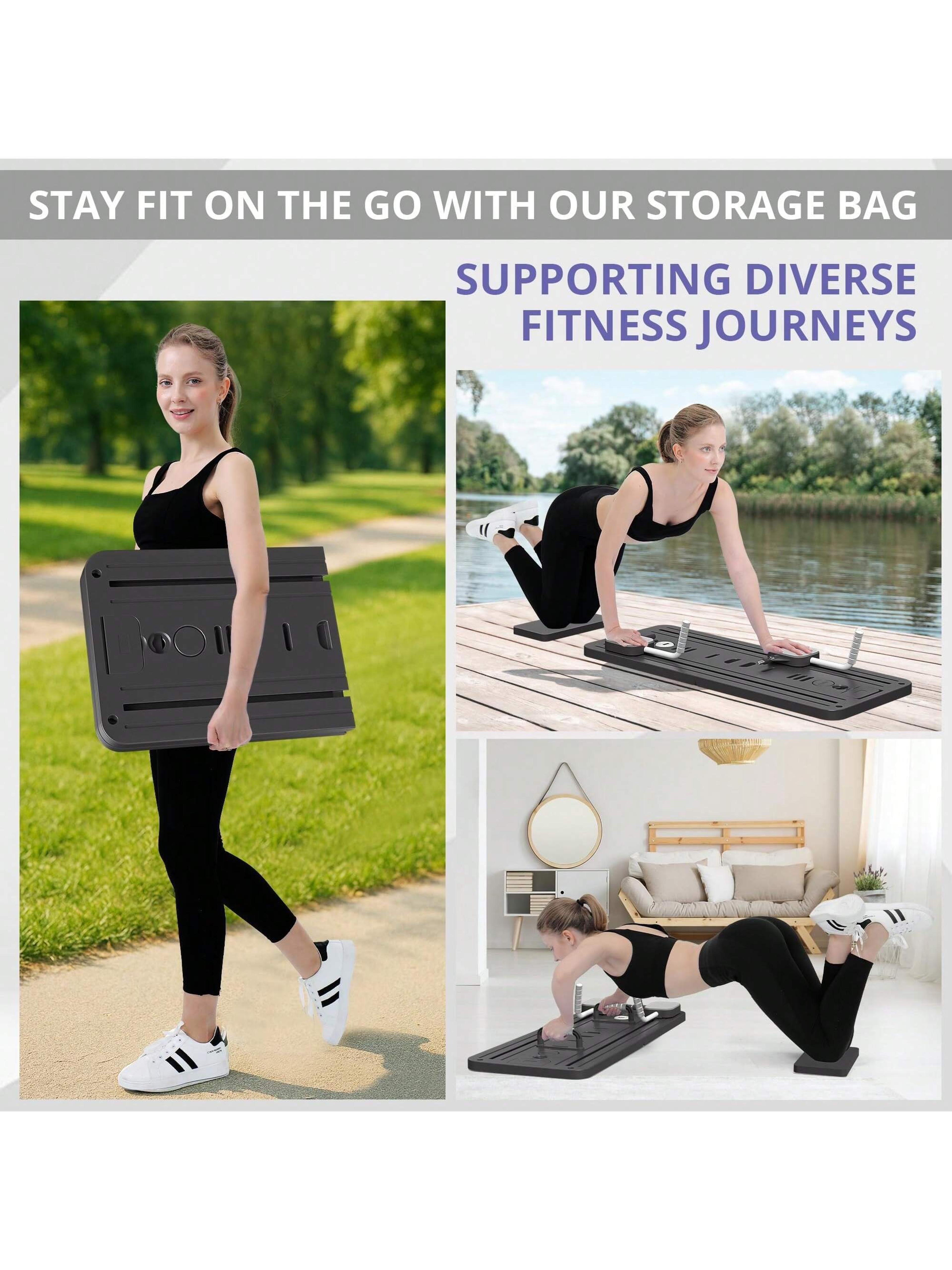 Foldable Pilates Board  Multifunctional Abdominal Trainer For Home  Gym Workouts 3