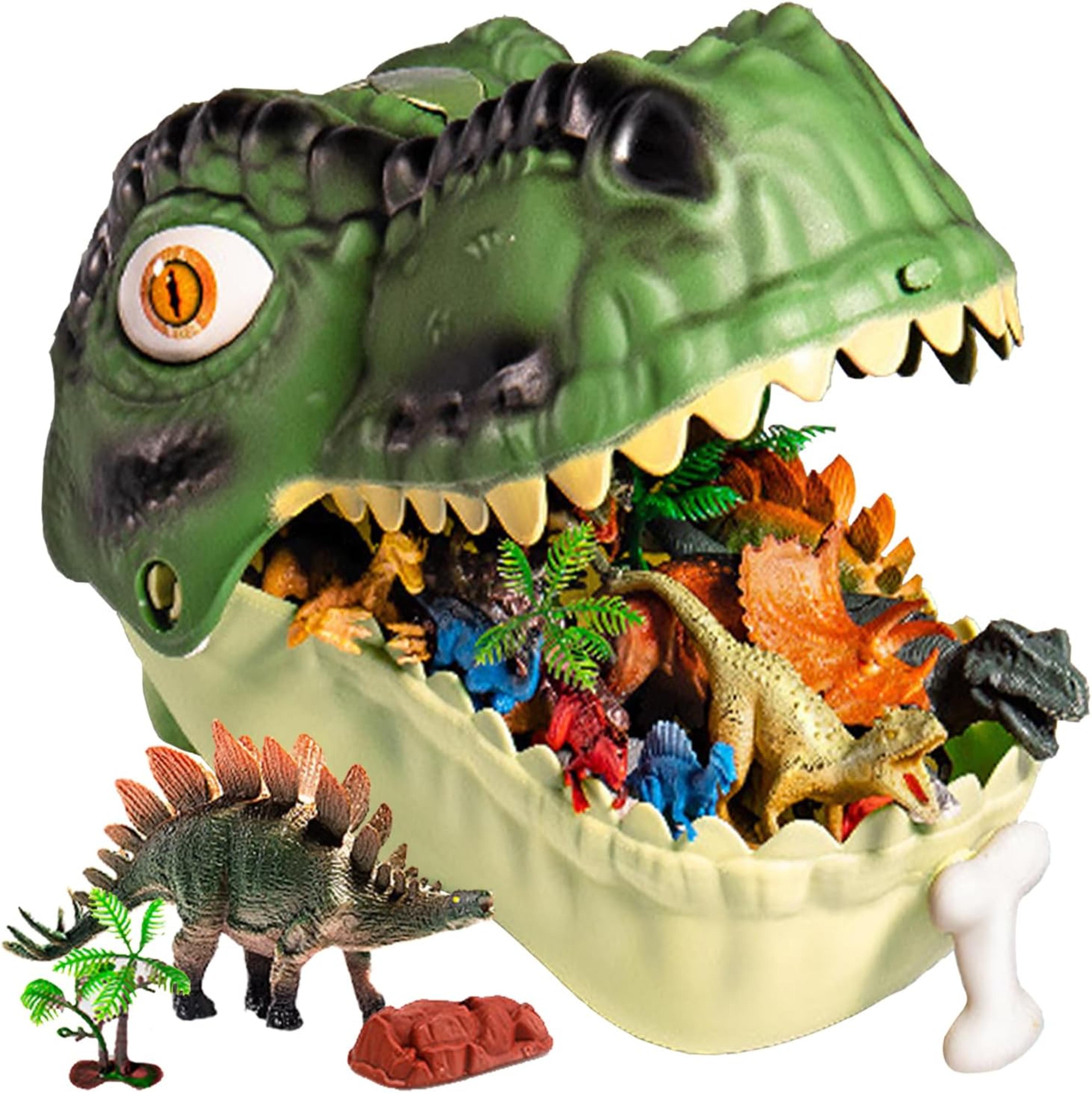 toy set with storage box, kids dinosaur figurines, world of dinosaurs toys gift