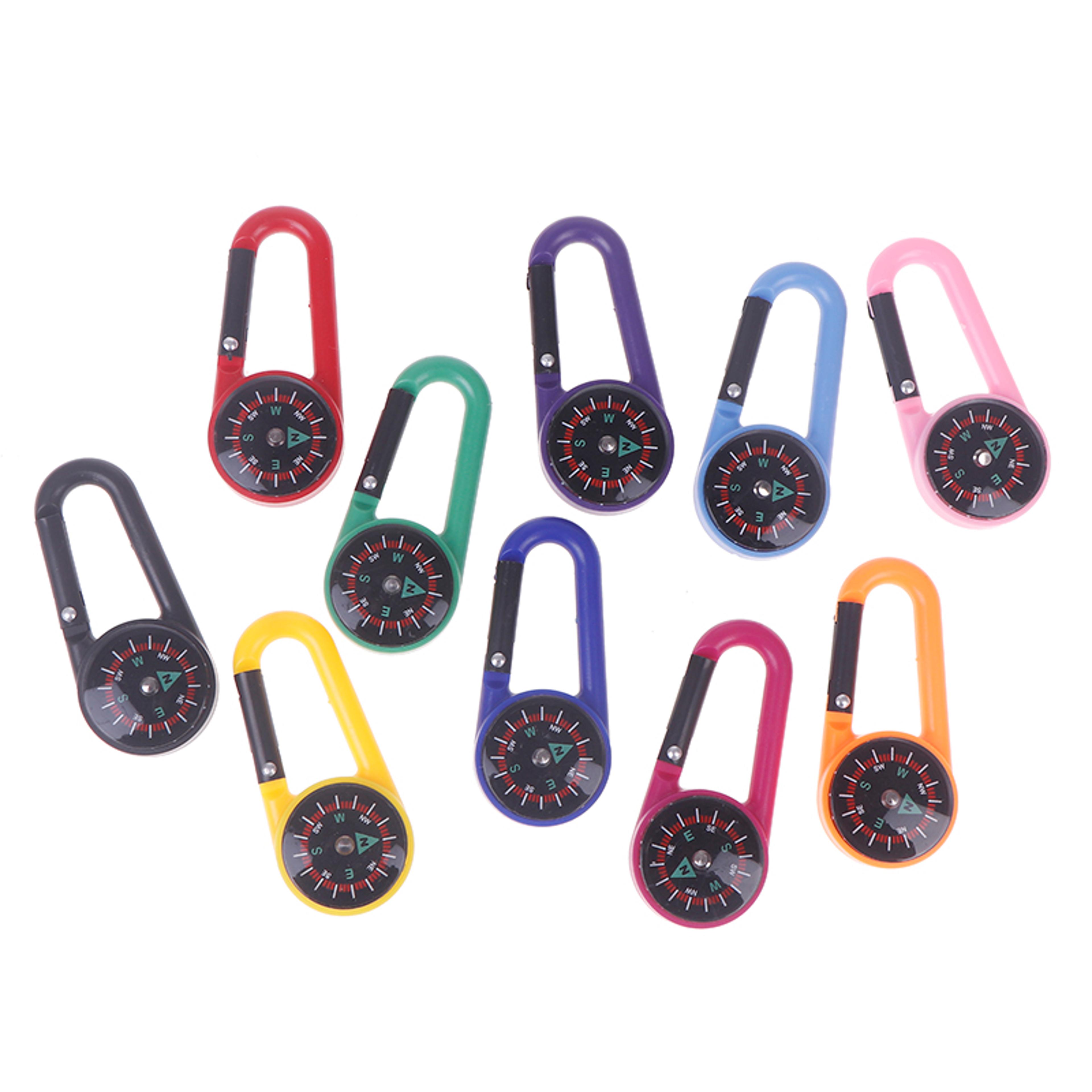 Outdoor Mini Compass Carabiner Keychain  Quick Release Buckle For Hiking Camping And Mountaineering 1