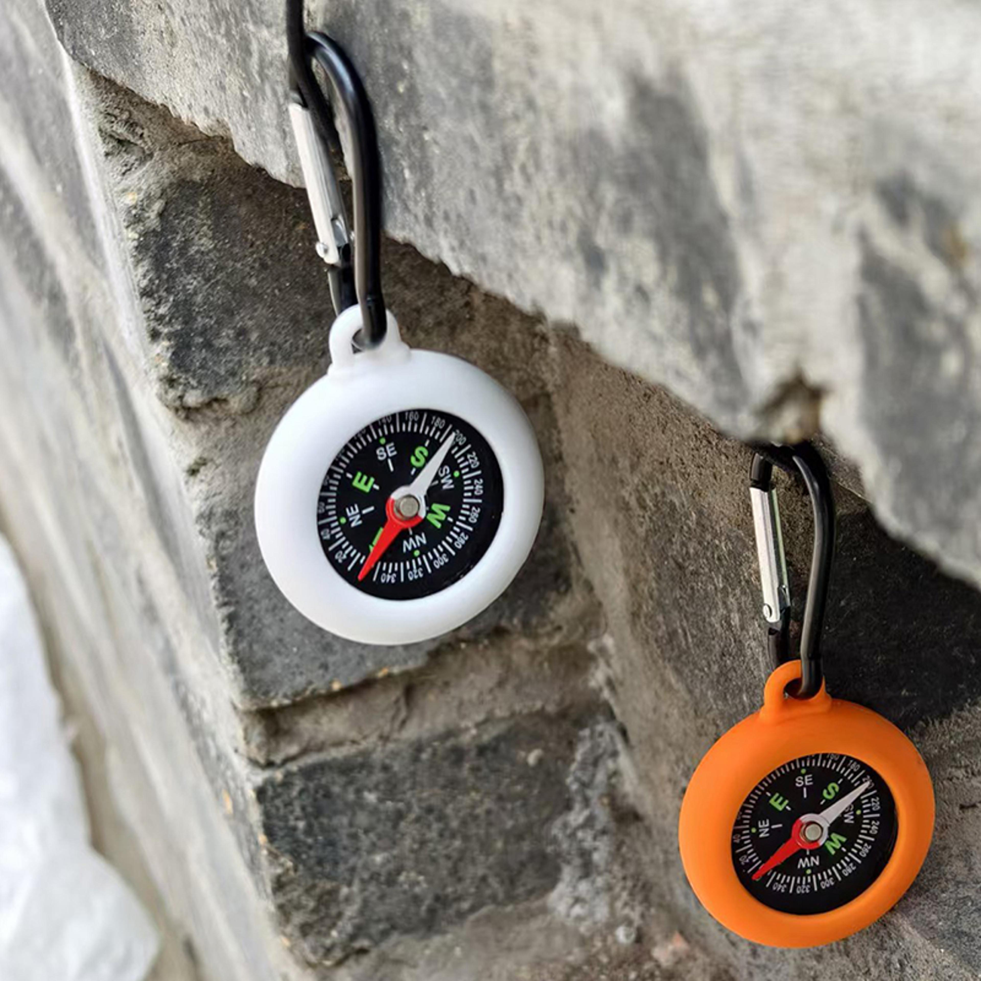 Survival Compass With Carabiner Clip  Silicone Field Compass For Camping  Outdoor Adventures 3
