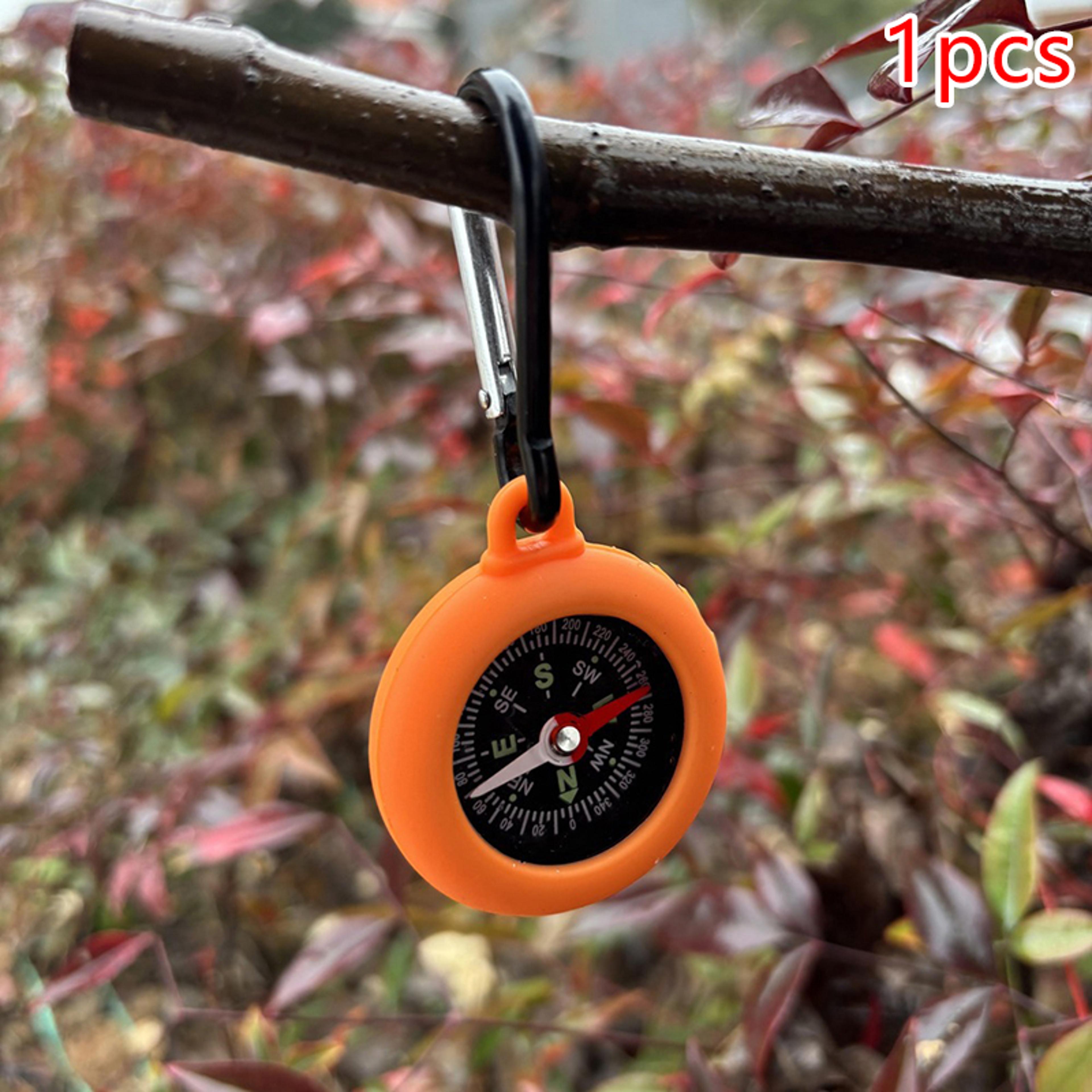 Survival Compass With Carabiner Clip  Silicone Field Compass For Camping  Outdoor Adventures 7