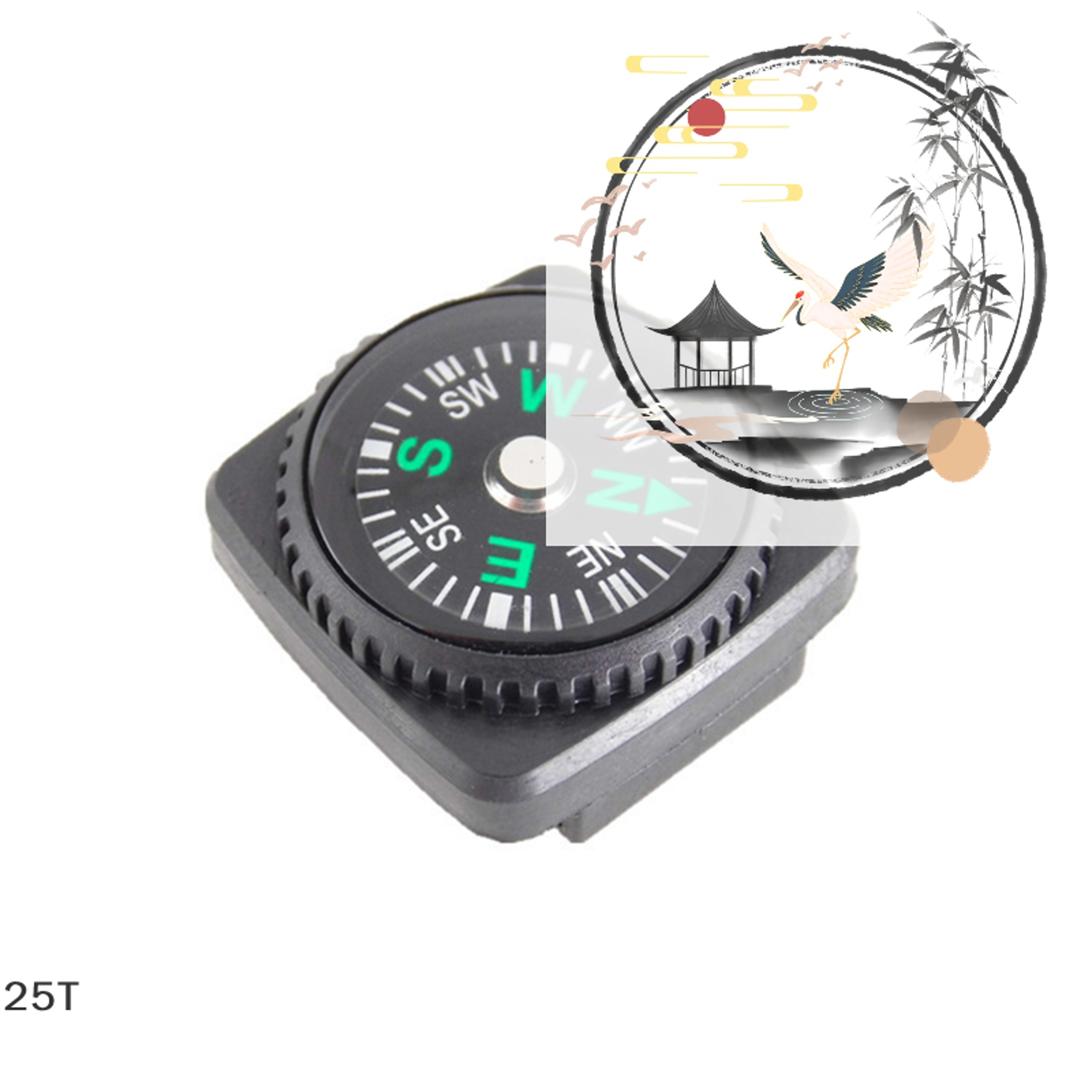 mini survival compass keychain compact pocket compass for hiking & camping