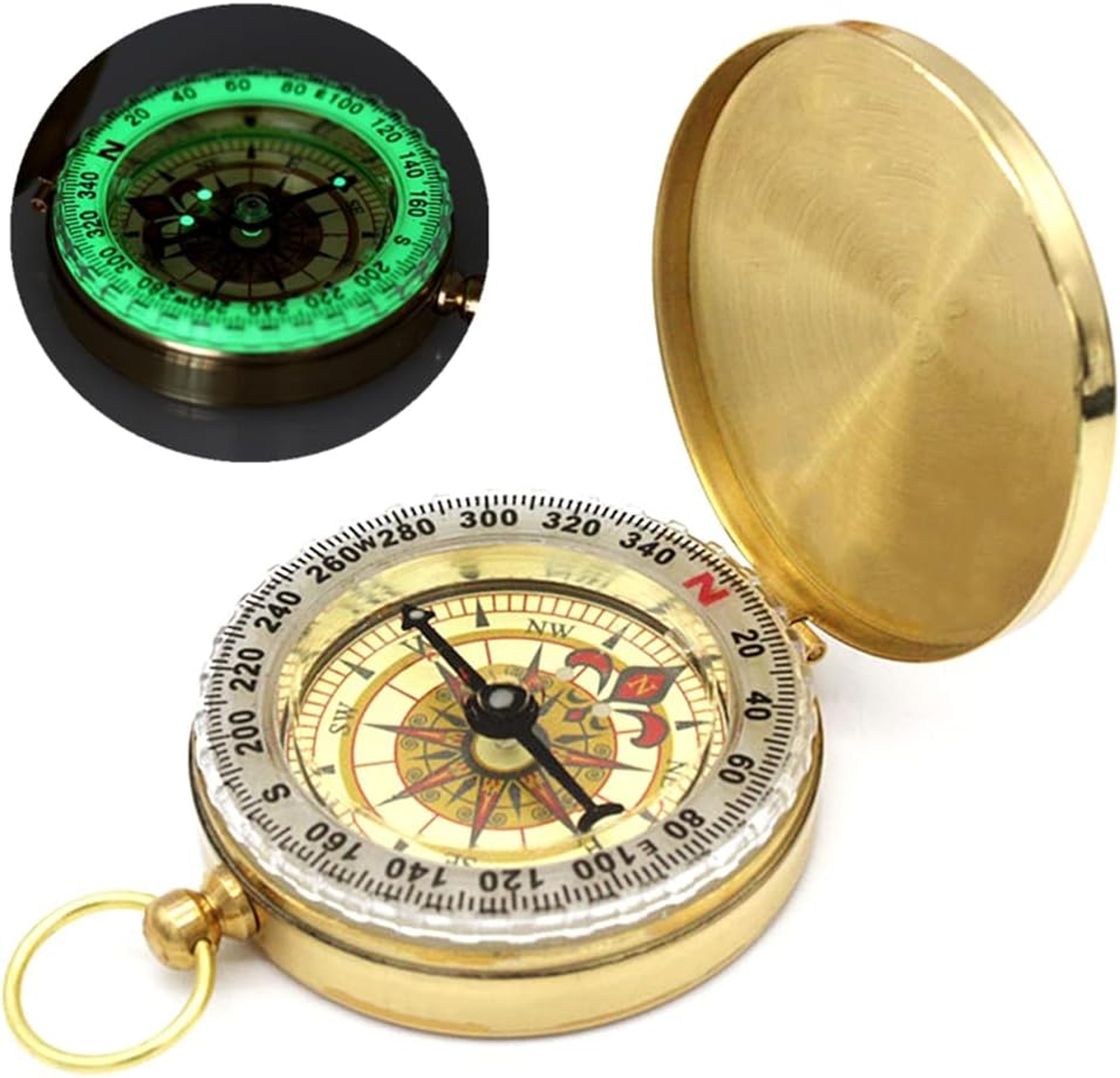 glow-in-the-dark waterproof camping survival compass  perfect outdoor navigation tool for hiking and hunting