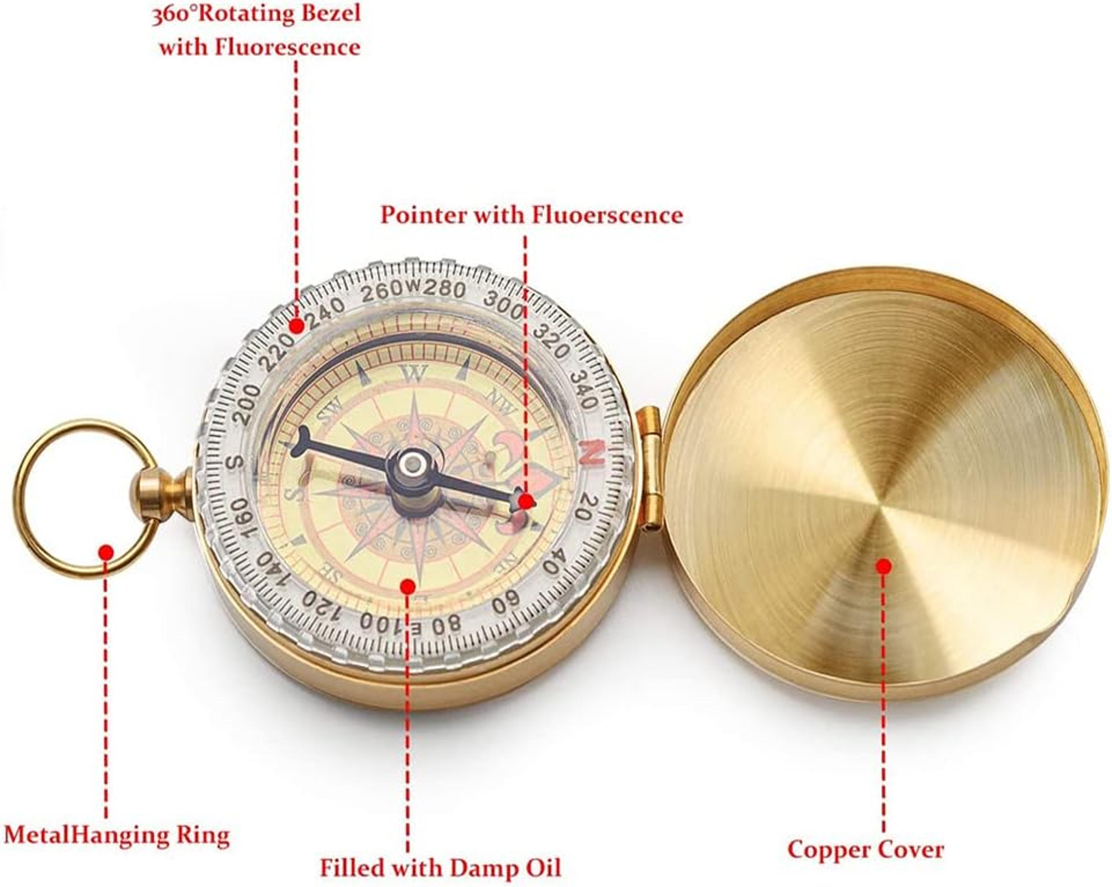GlowintheDark Waterproof Camping Survival Compass  Perfect Outdoor Navigation Tool For Hiking And H 2