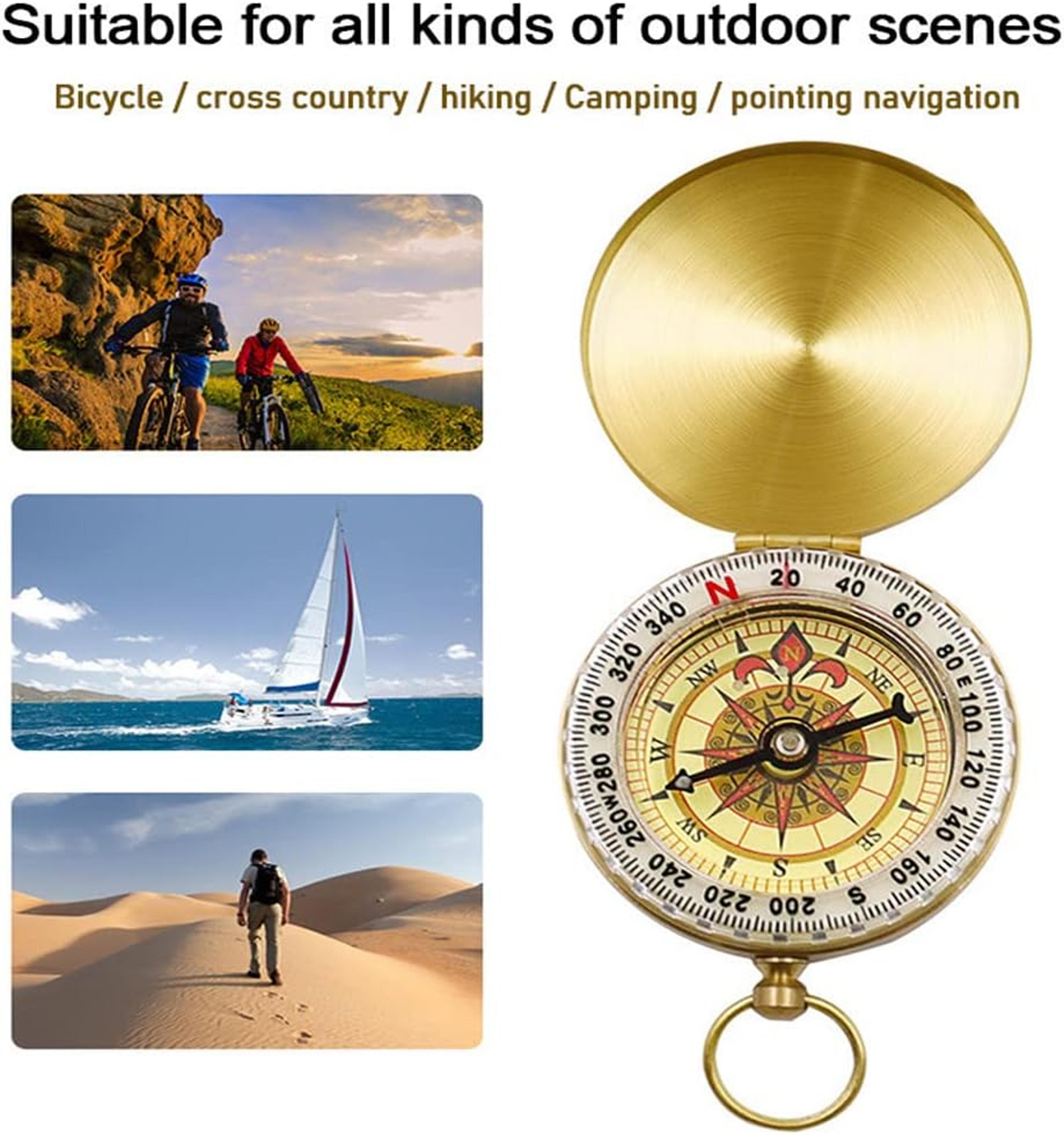 GlowintheDark Waterproof Camping Survival Compass  Perfect Outdoor Navigation Tool For Hiking And H 5