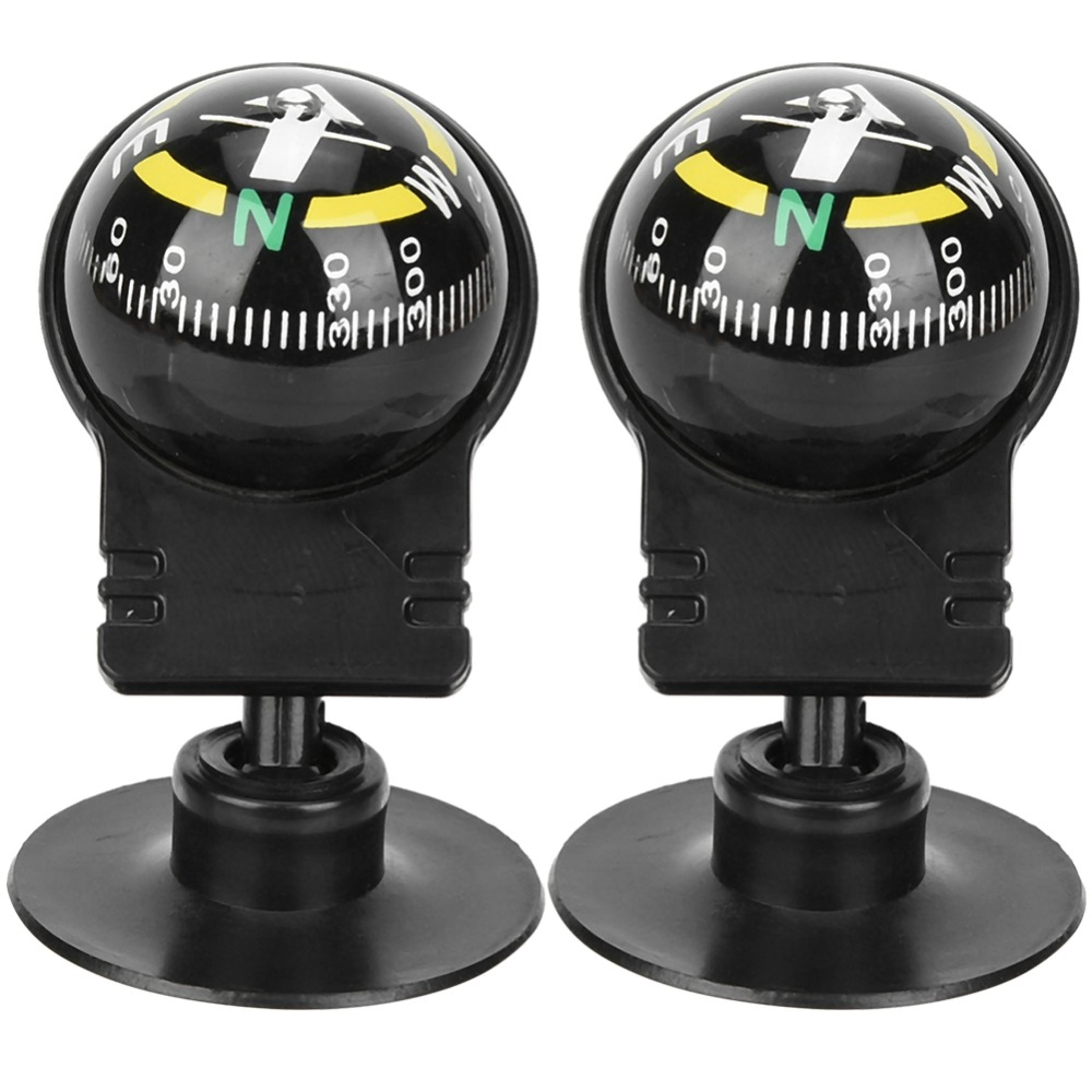 durable car compass with suction cup mount adjustable black navigation guide for auto use