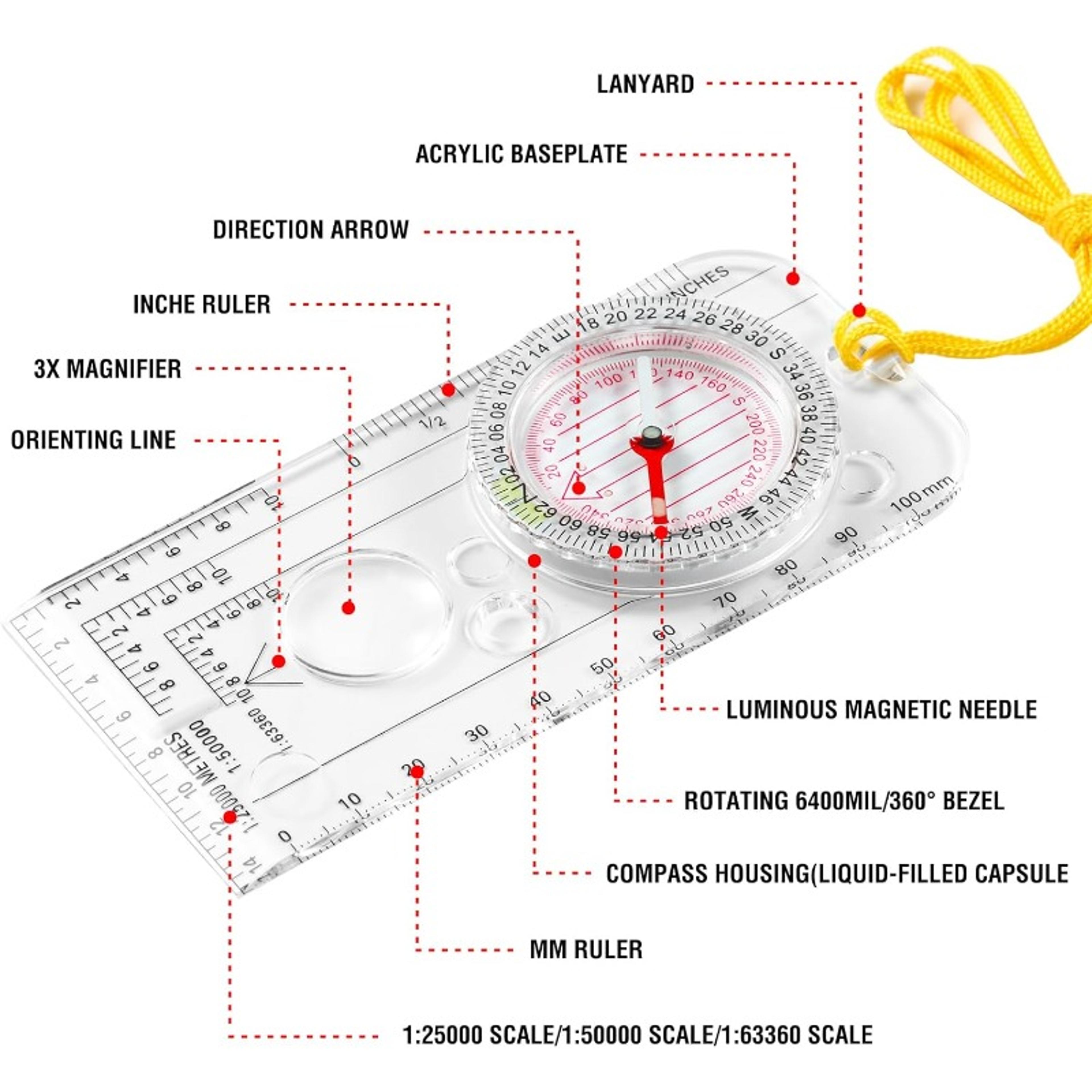 Multifunction Military Compass  Precision Outdoor Navigation Tool For Hiking Camping  Survival 1