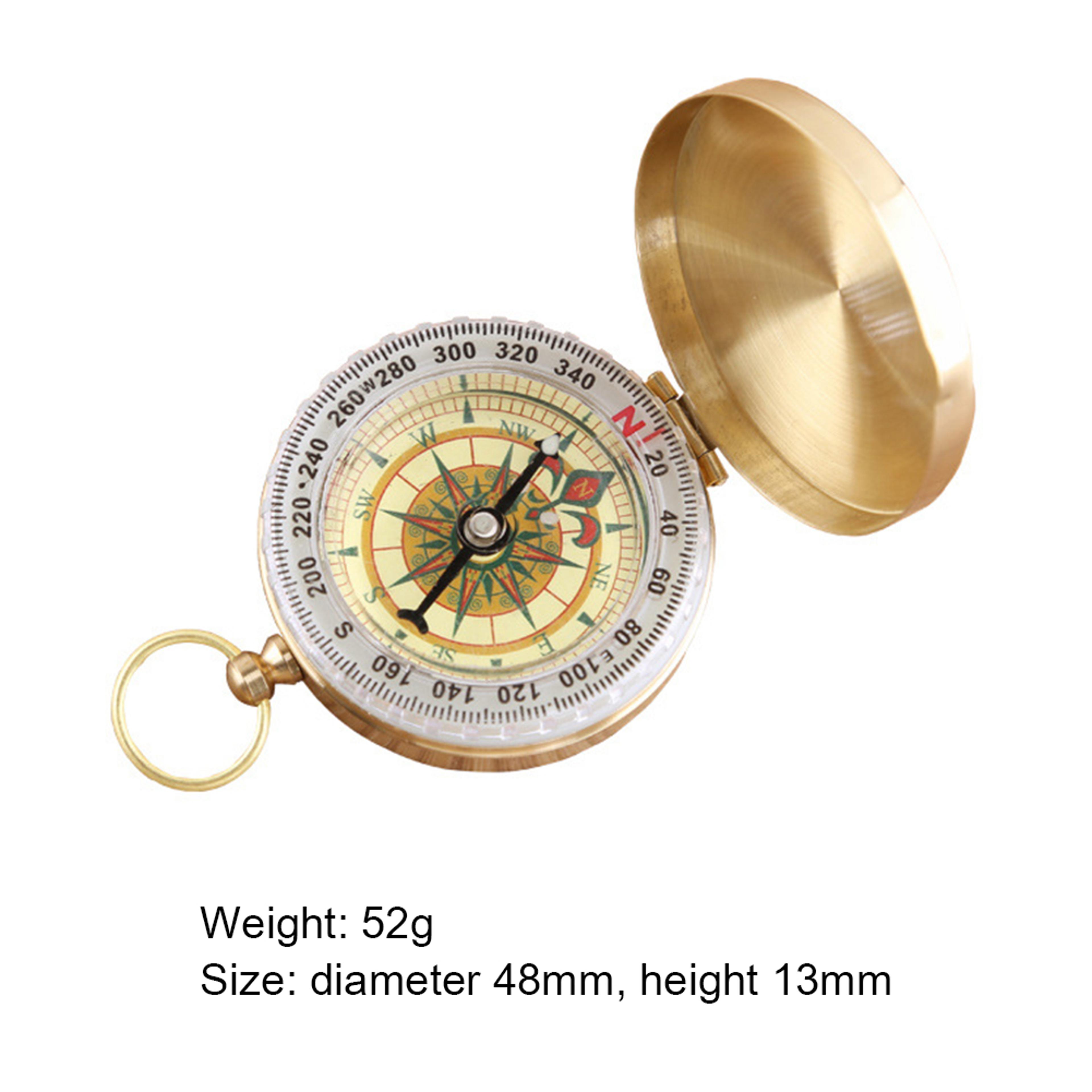 Portable Copper Navigation Flip Compass  Mini Rotation Pointer For Outdoor Activities 4