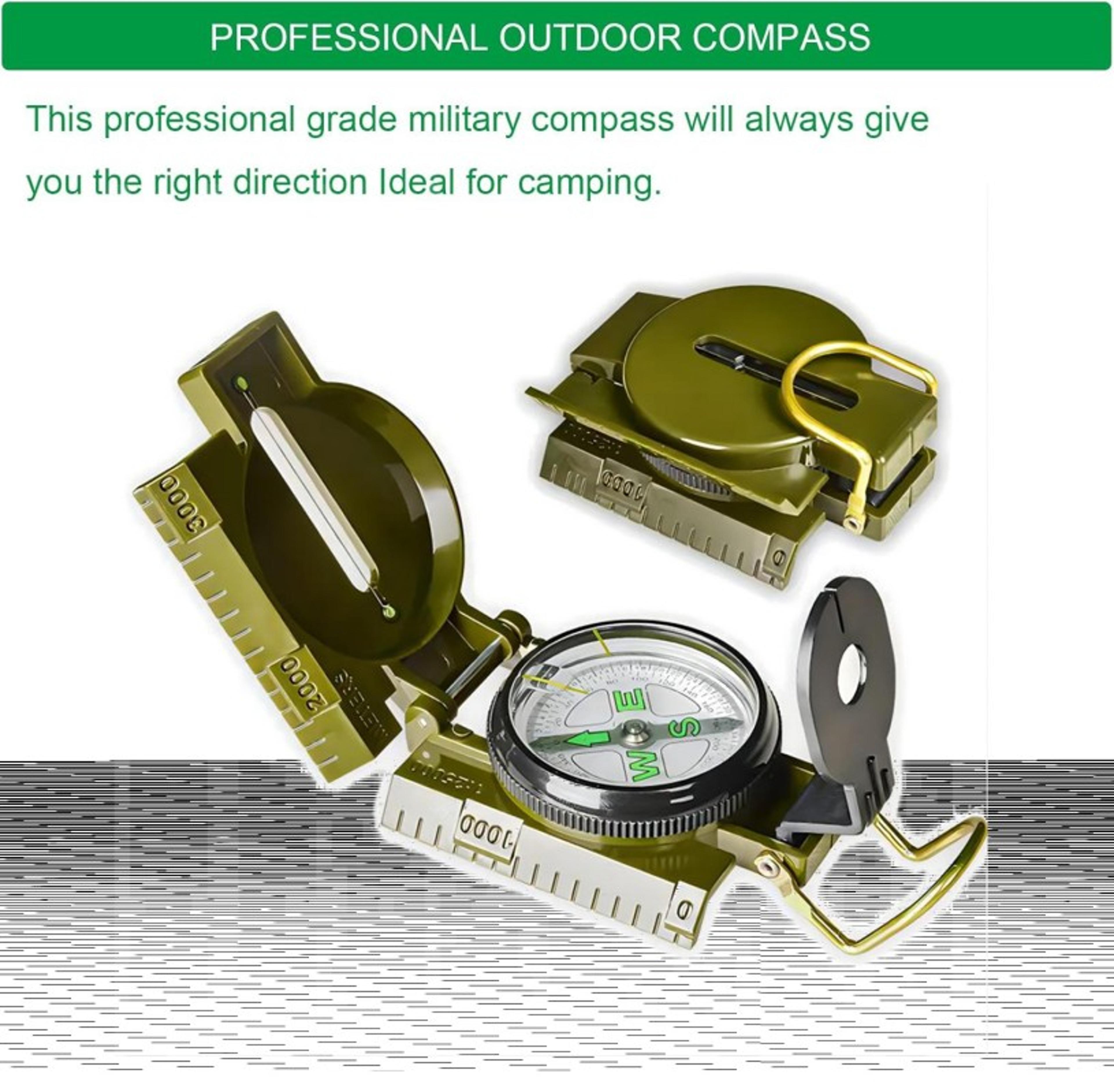 Waterproof Multifunctional Compass  Portable Ranging And Magnifying Compass For Outdoor Adventures 2