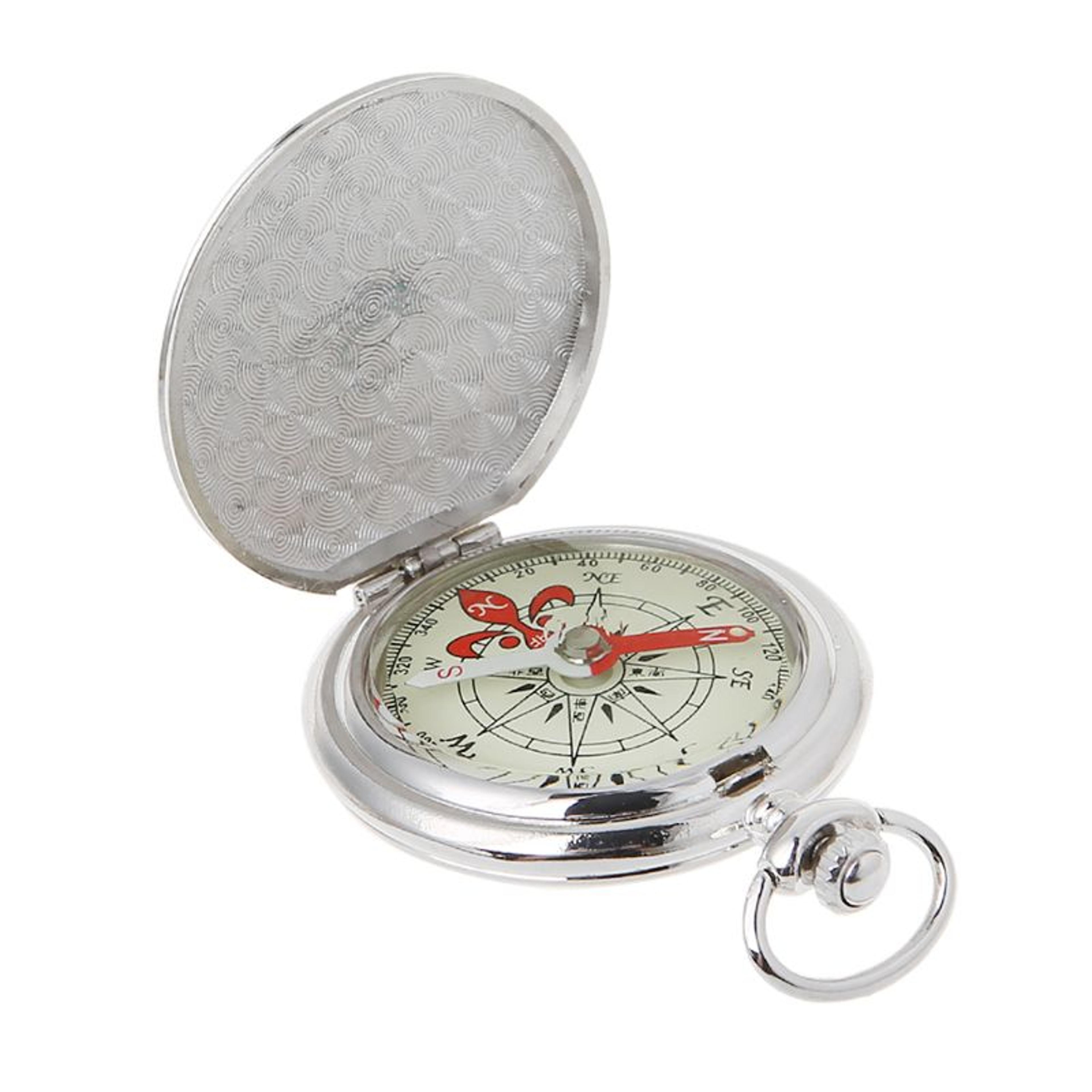 Portable Hiking Navigation Compass Keychain  Luminous Flip Compass For Car  Outdoor Adventures 2