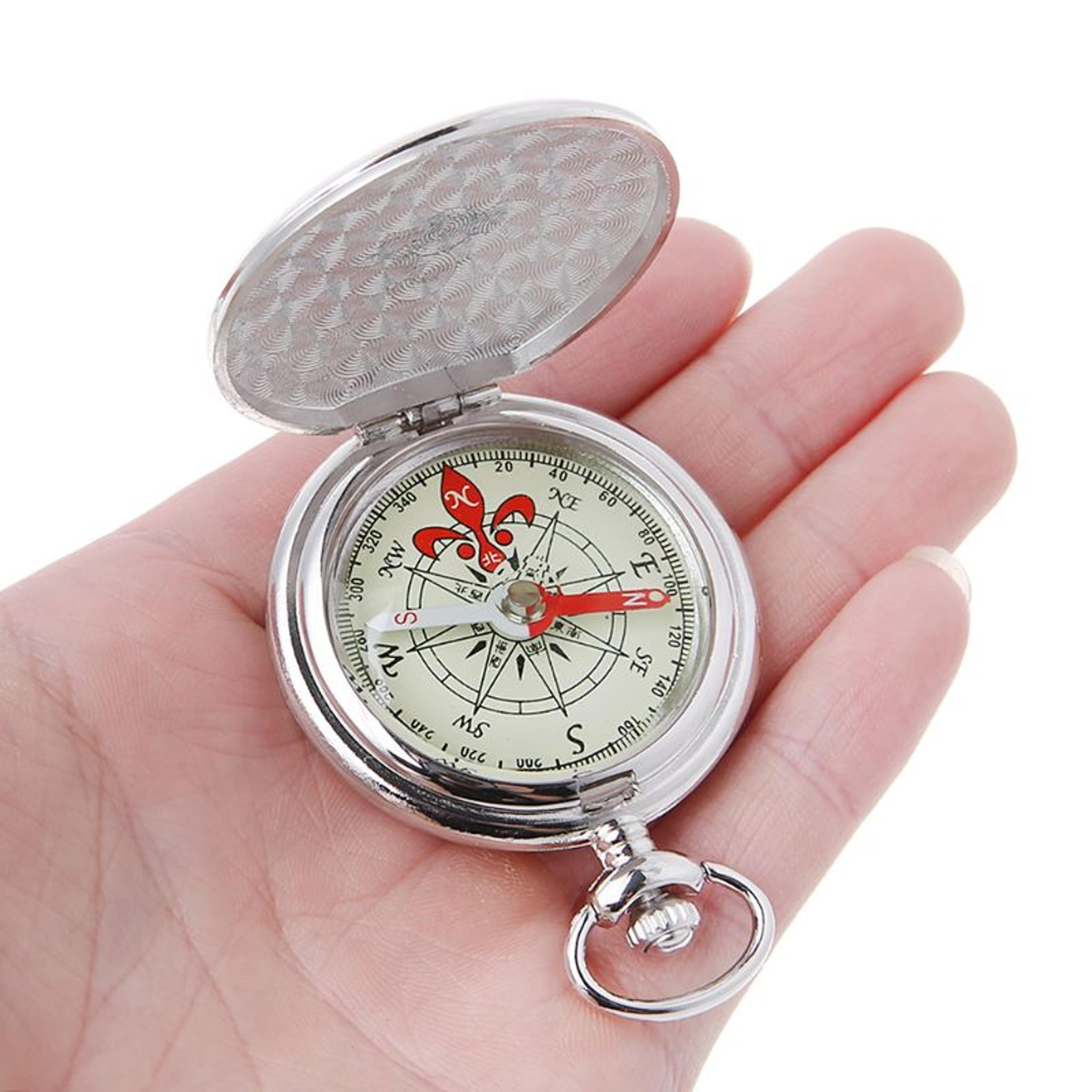 Portable Hiking Navigation Compass Keychain  Luminous Flip Compass For Car  Outdoor Adventures 5