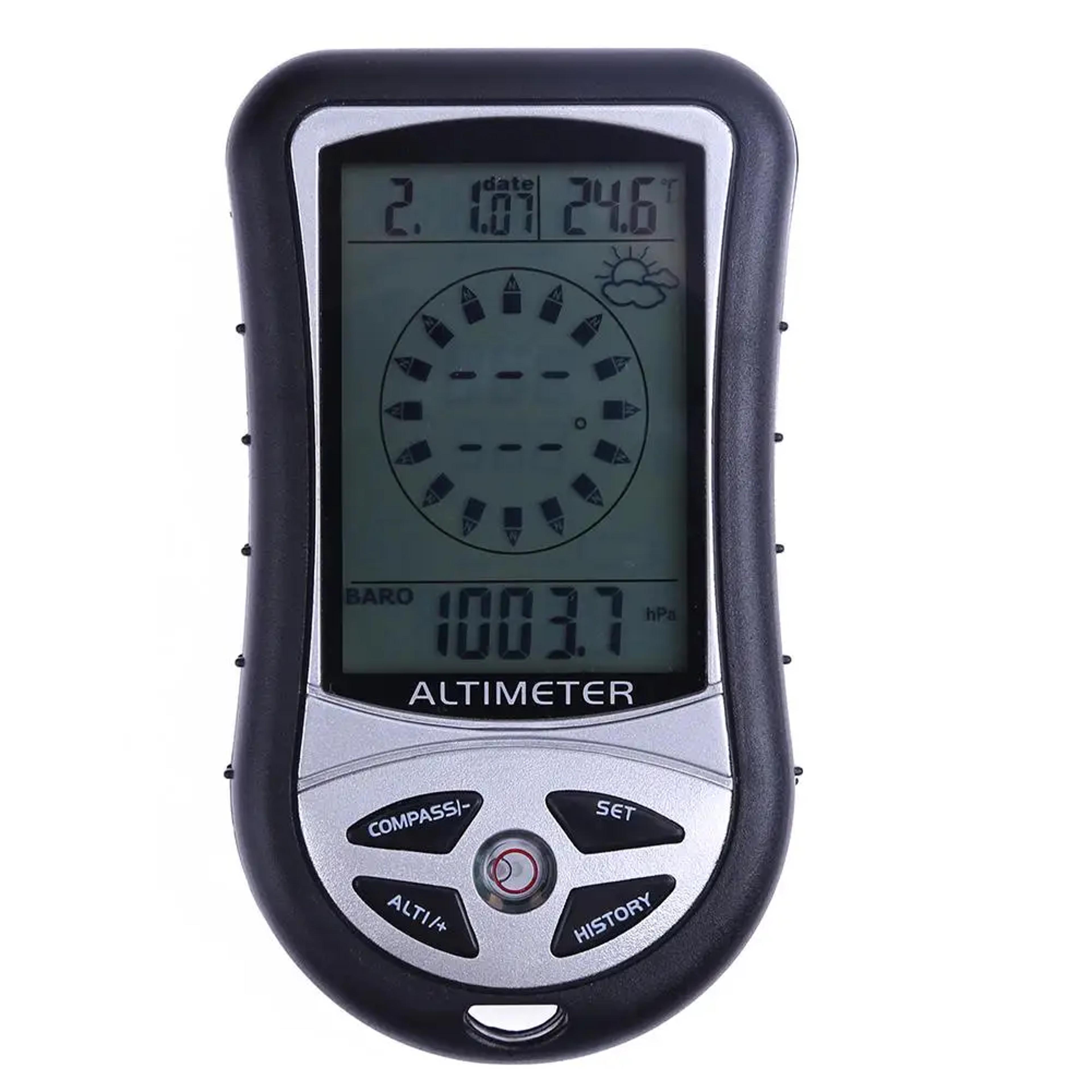 Handheld Outdoor Compass With Altimeter Thermometer  Barometer Perfect For Hiking Camping  Fishing  5
