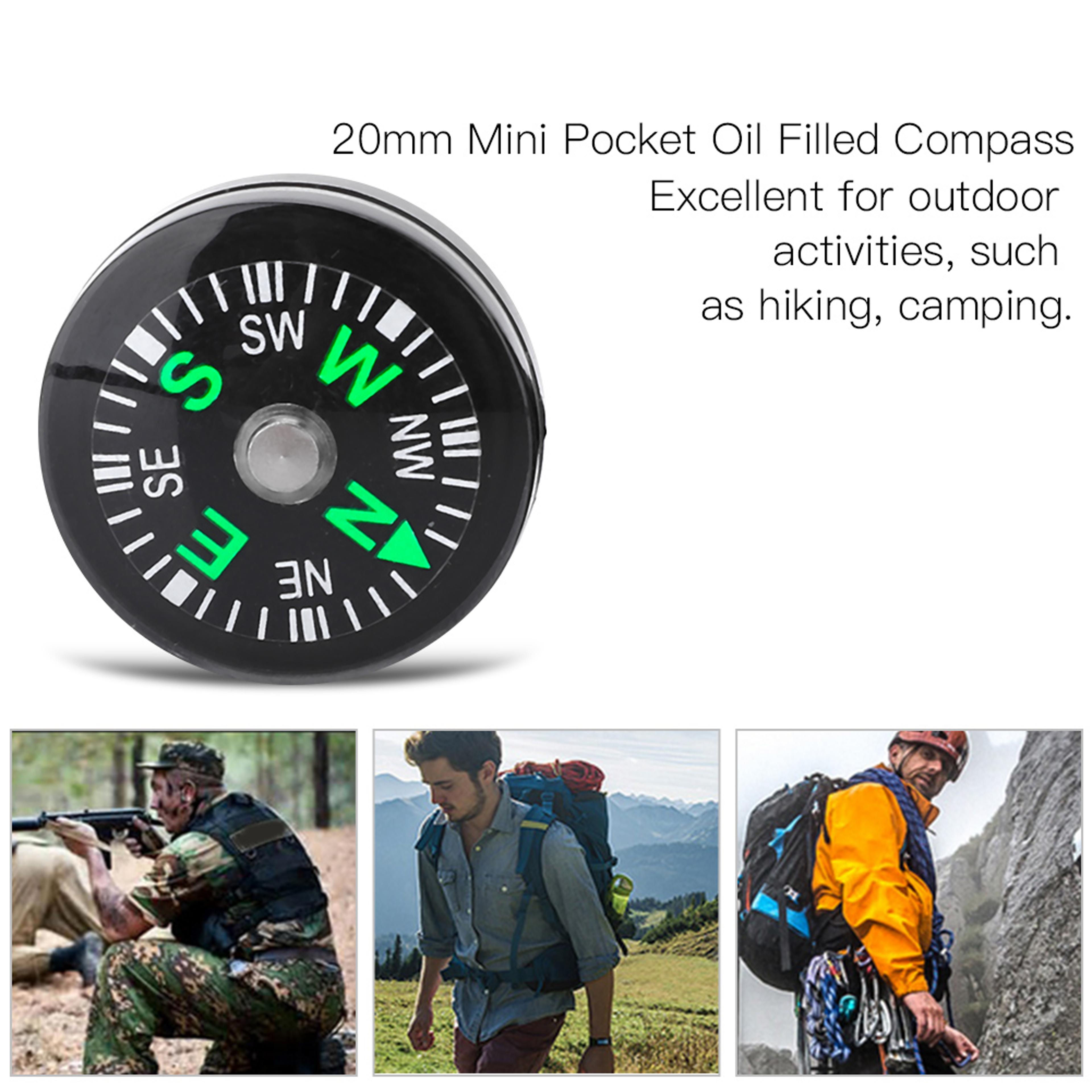 mini pocket compass for hiking, camping, and outdoor adventures survival essential oil-filled compass