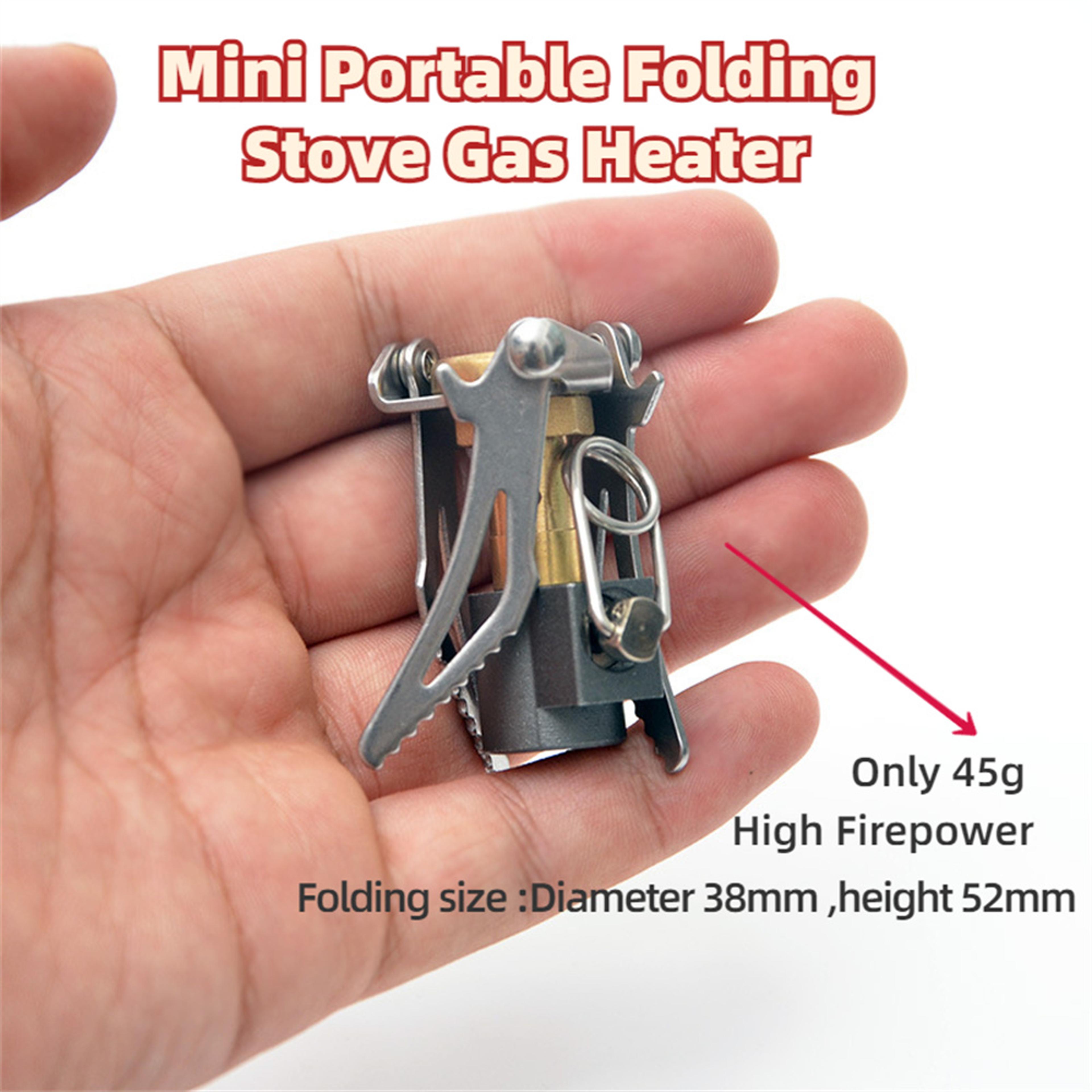 portable outdoor gas stove for camping, picnic, and survival foldable mini gas heater