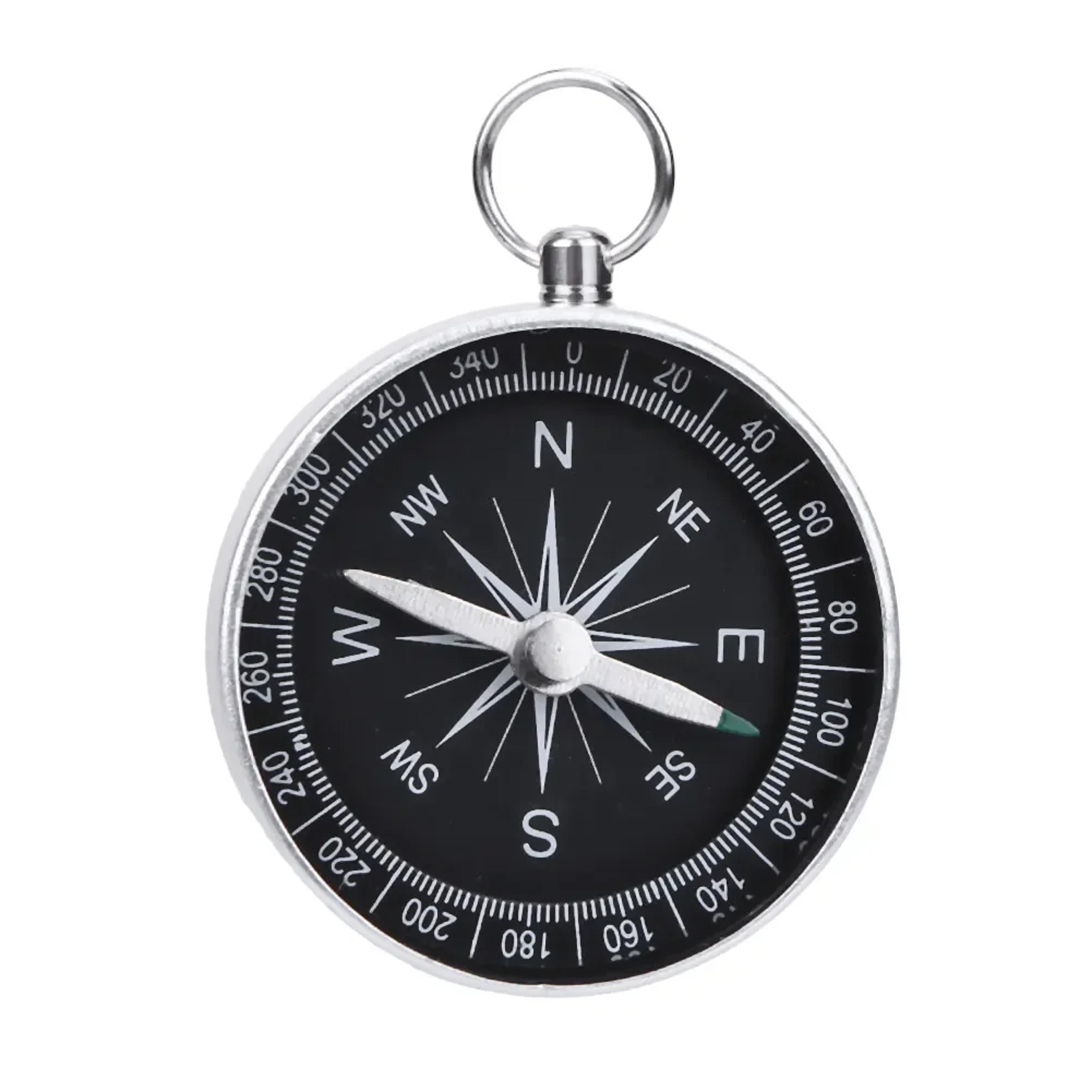 portable aluminum survival compass for hiking camping emergency navigation tool
