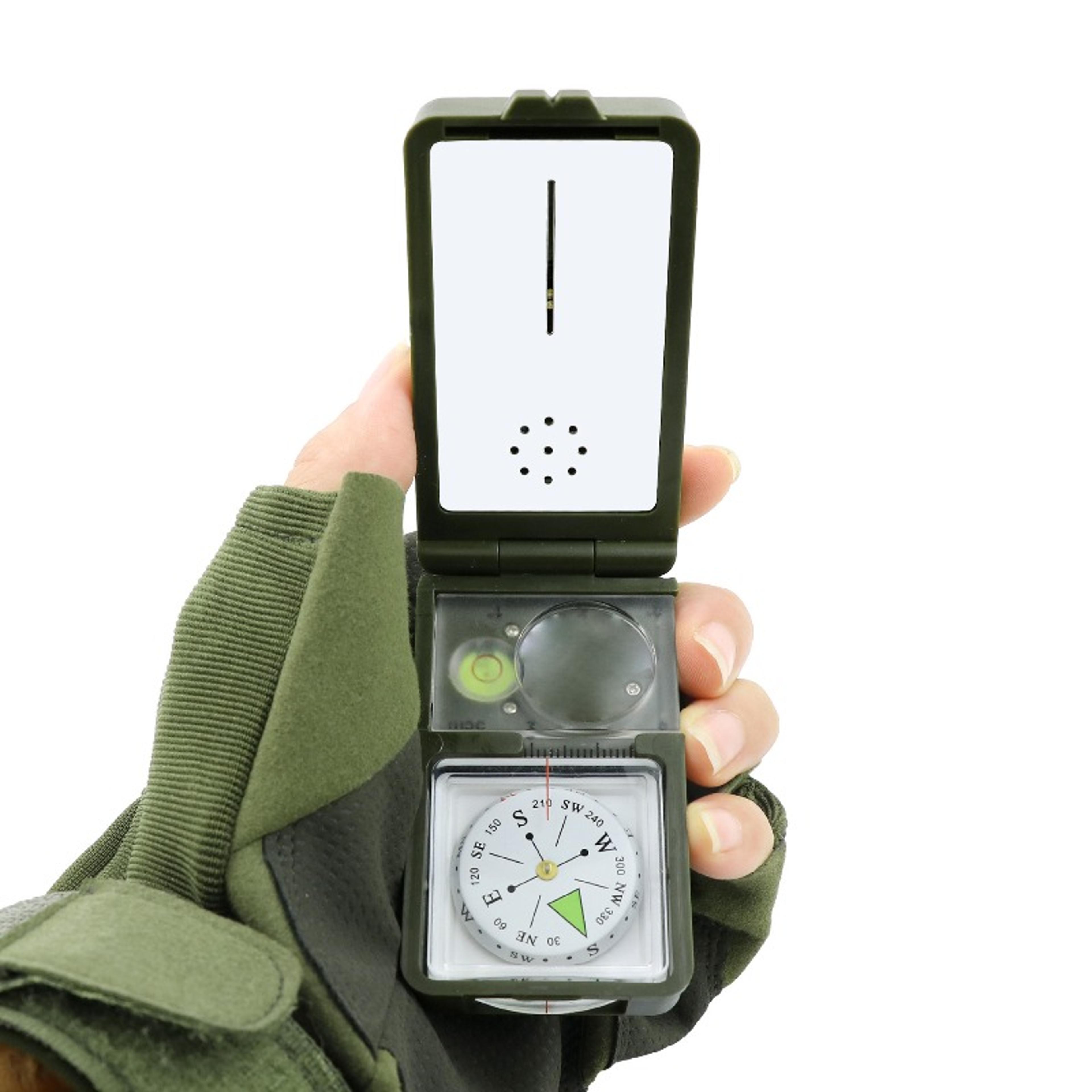 Portable Outdoor Navigation Tool With Multifunction Compass Thermometer And Hygrometer 1
