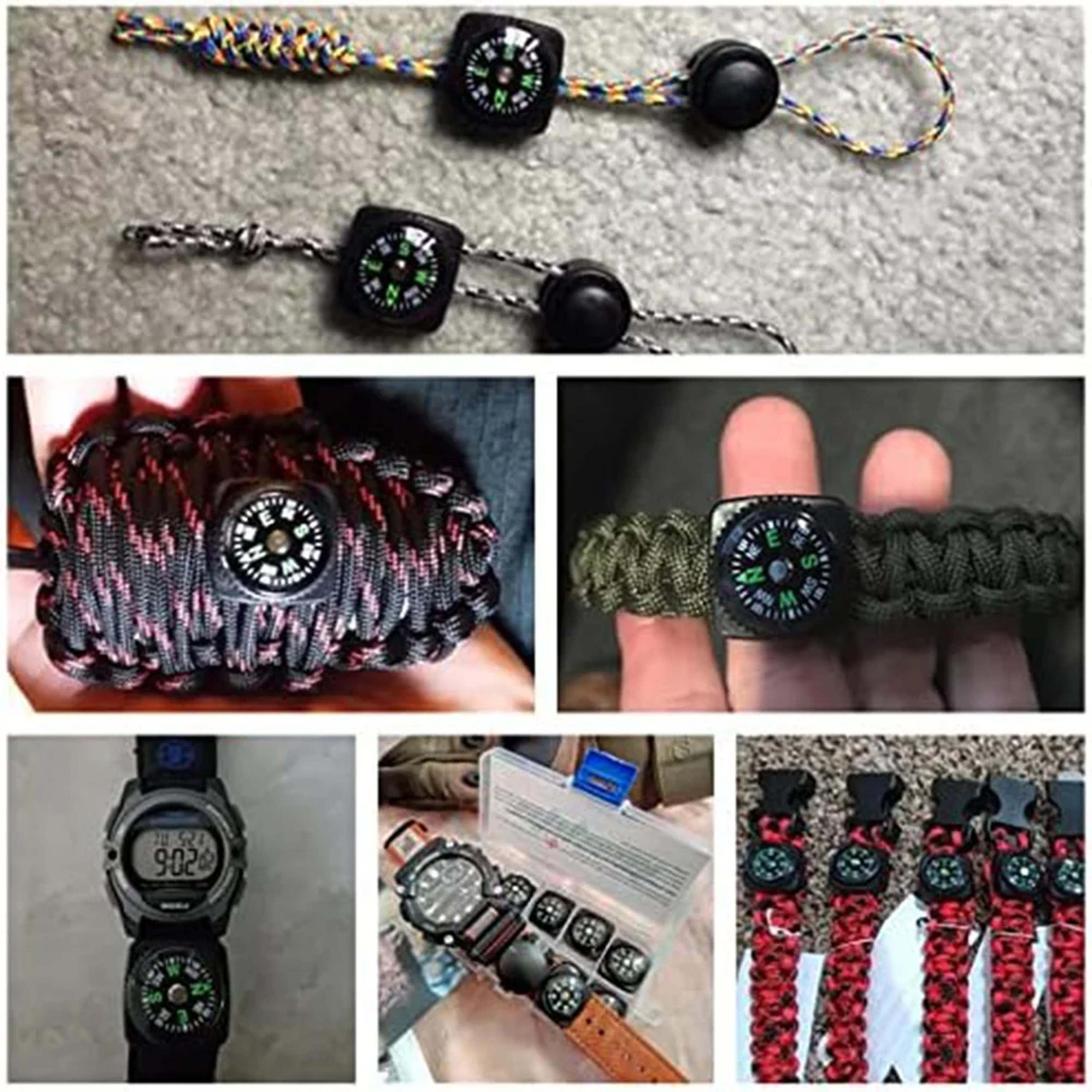 Mini Wrist Compass Survival Bracelet Portable Outdoor Navigation Tool For Hiking Camping Travel 2