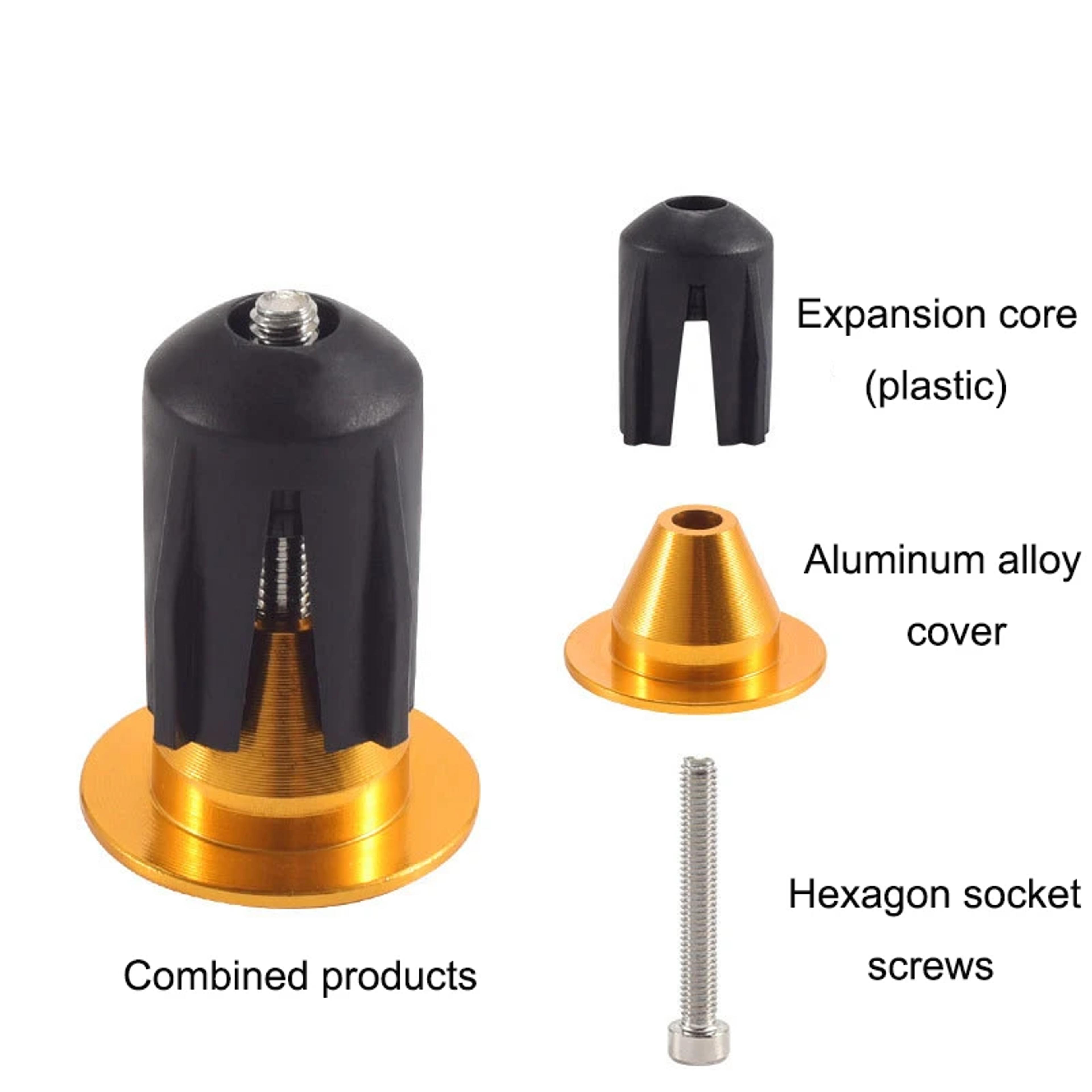 Aluminum Alloy Bike Handlebar End Caps Secure Grip Plug MTB Road Bicycle Bar End Caps 2