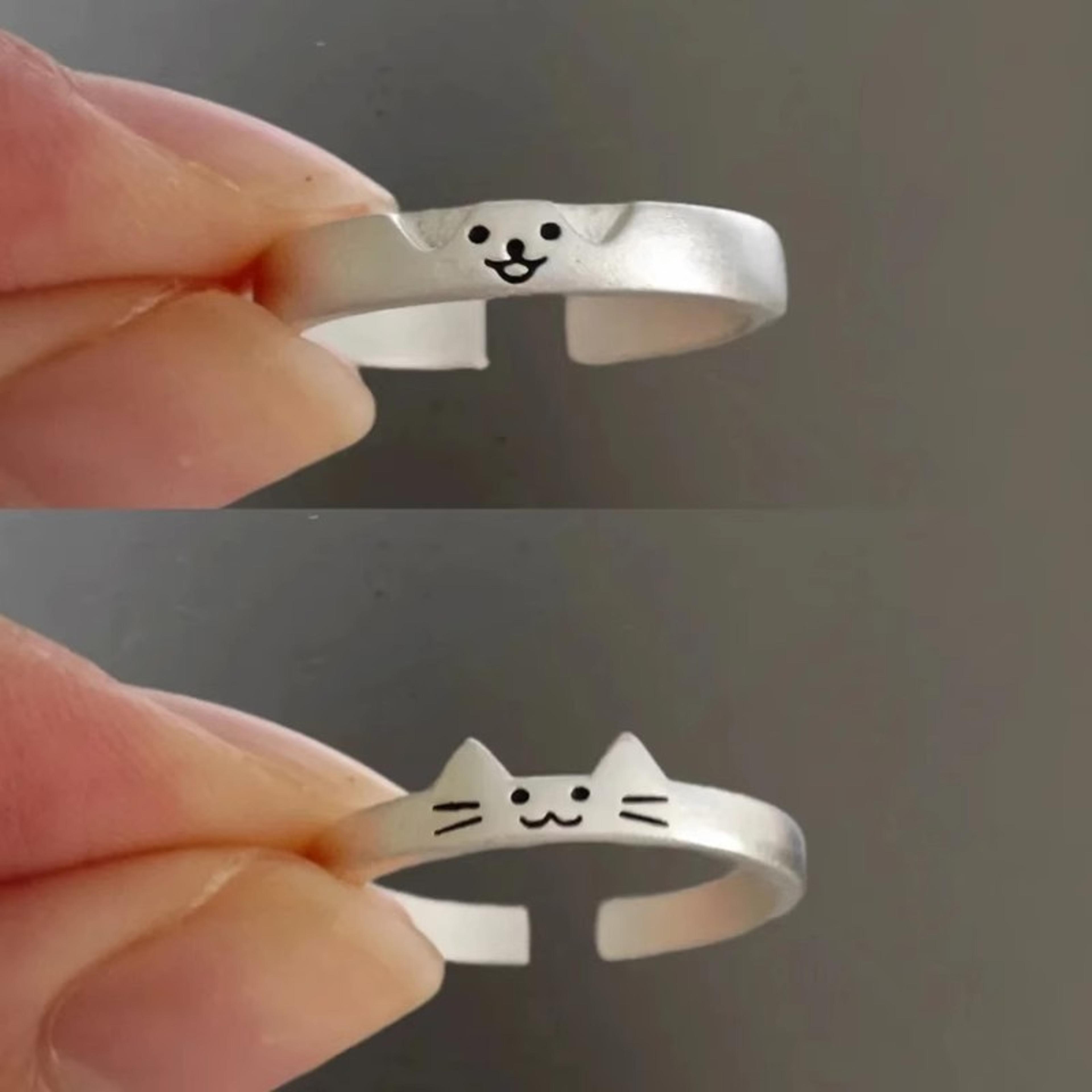 Romantic Couple Rings Set Adjustable Couple Rings Promise Jewelry Gift For Him And Her 4