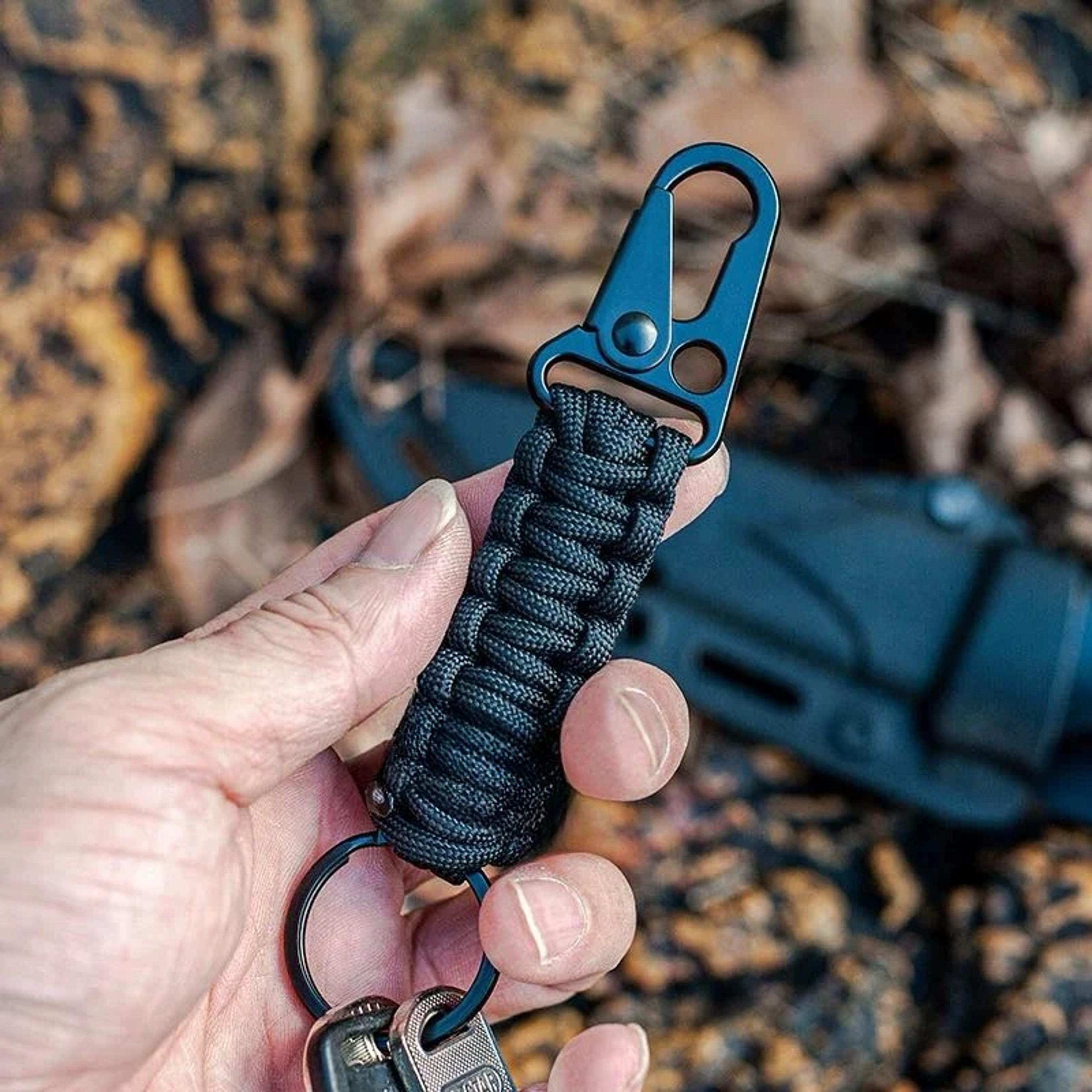 survival paracord bracelet with keychain outdoor emergency bracelet for hiking camping gear