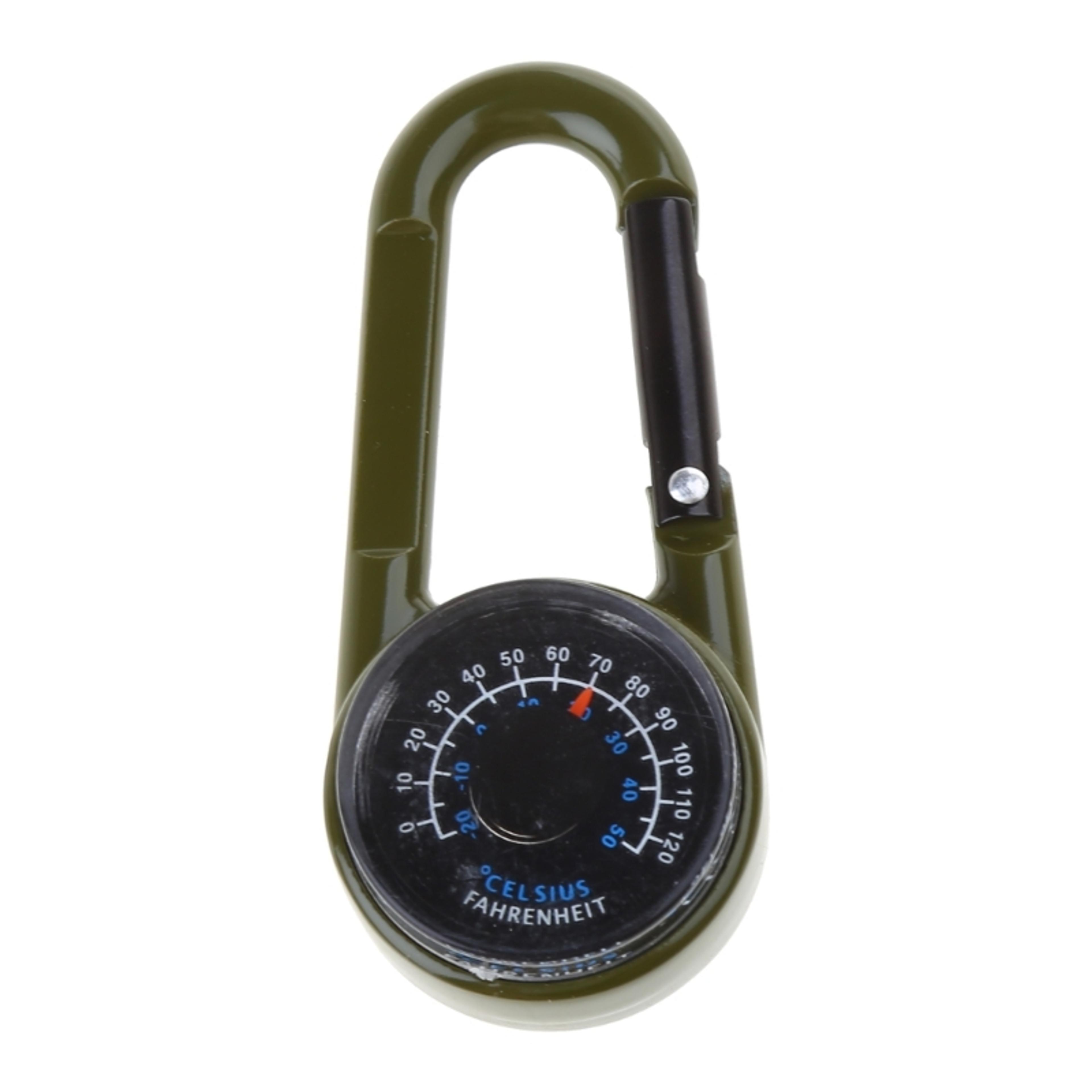 multifunctional hiking carabiner thermometer keychain durable outdoor clip gear