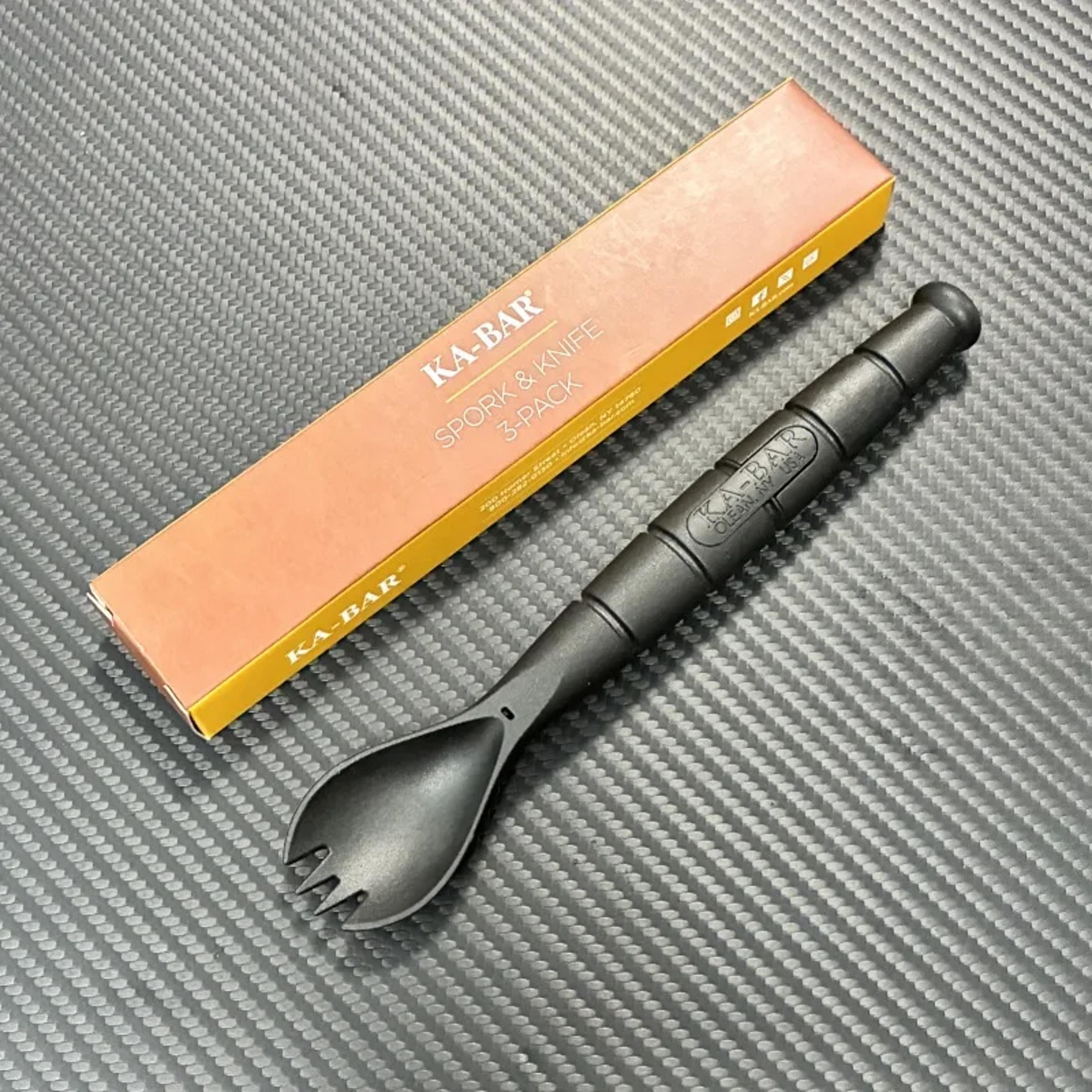 Compact Tactical Cutlery Set With Fork Spoon Knife Combo Portable Camping Utensil Set 4