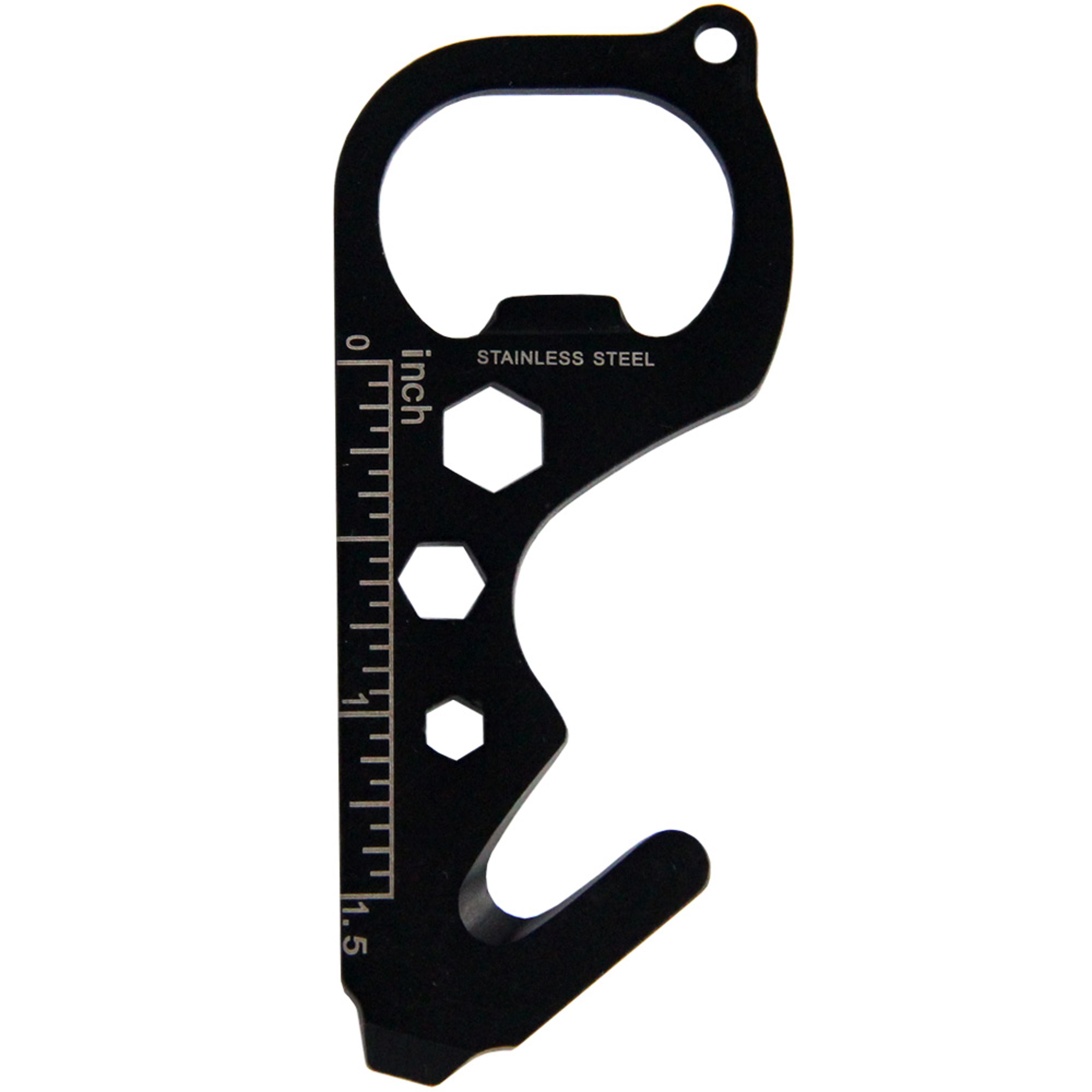 qinggear edc multi tool keychain with seatbelt cutter and bottle opener for emergency use