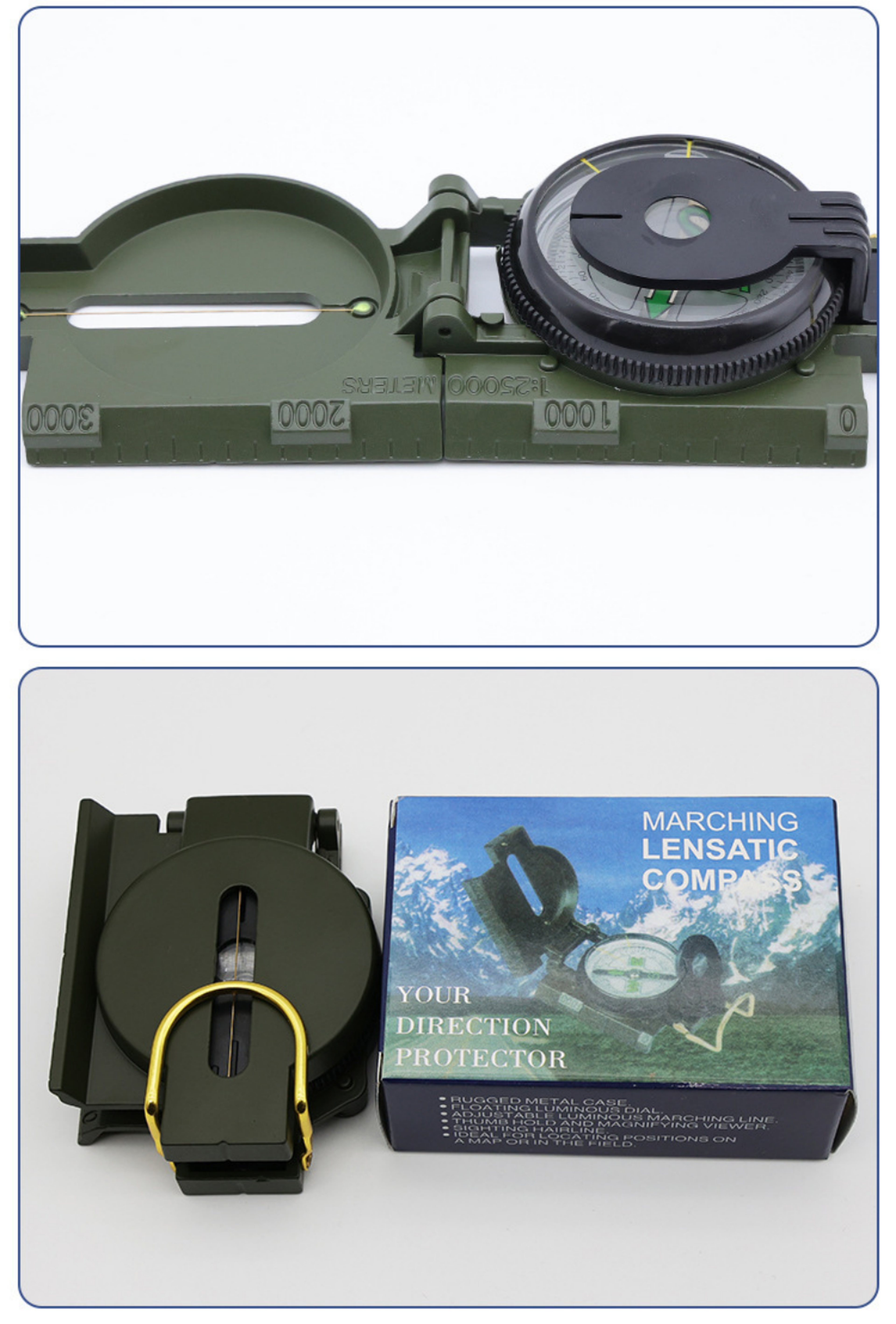 Professional Waterproof Military Compass With High Precision Navigation For Hiking And Outdoor Surv 4