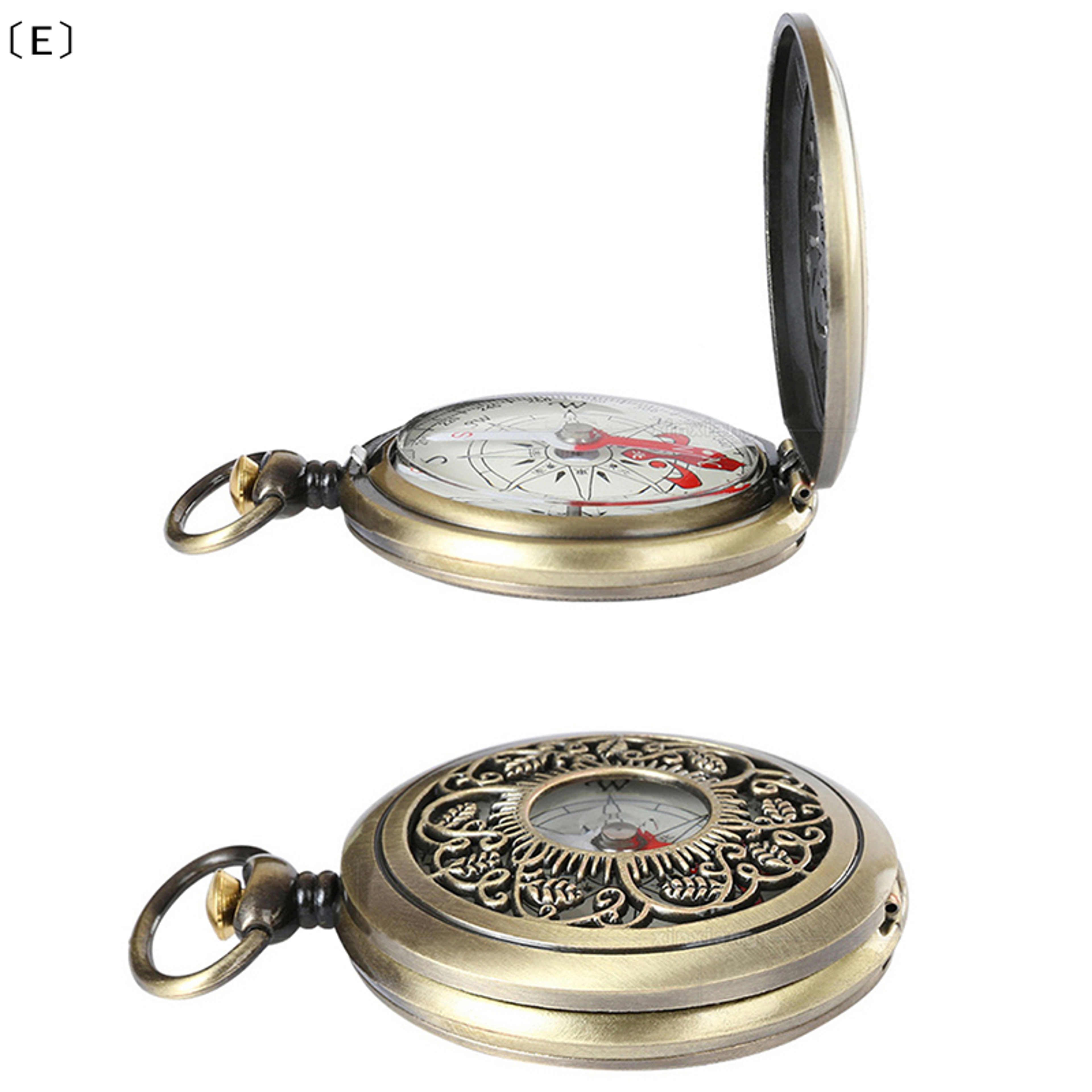vintage pocket compass watch, outdoor hiking compass, portable navigation tool for camping and survival