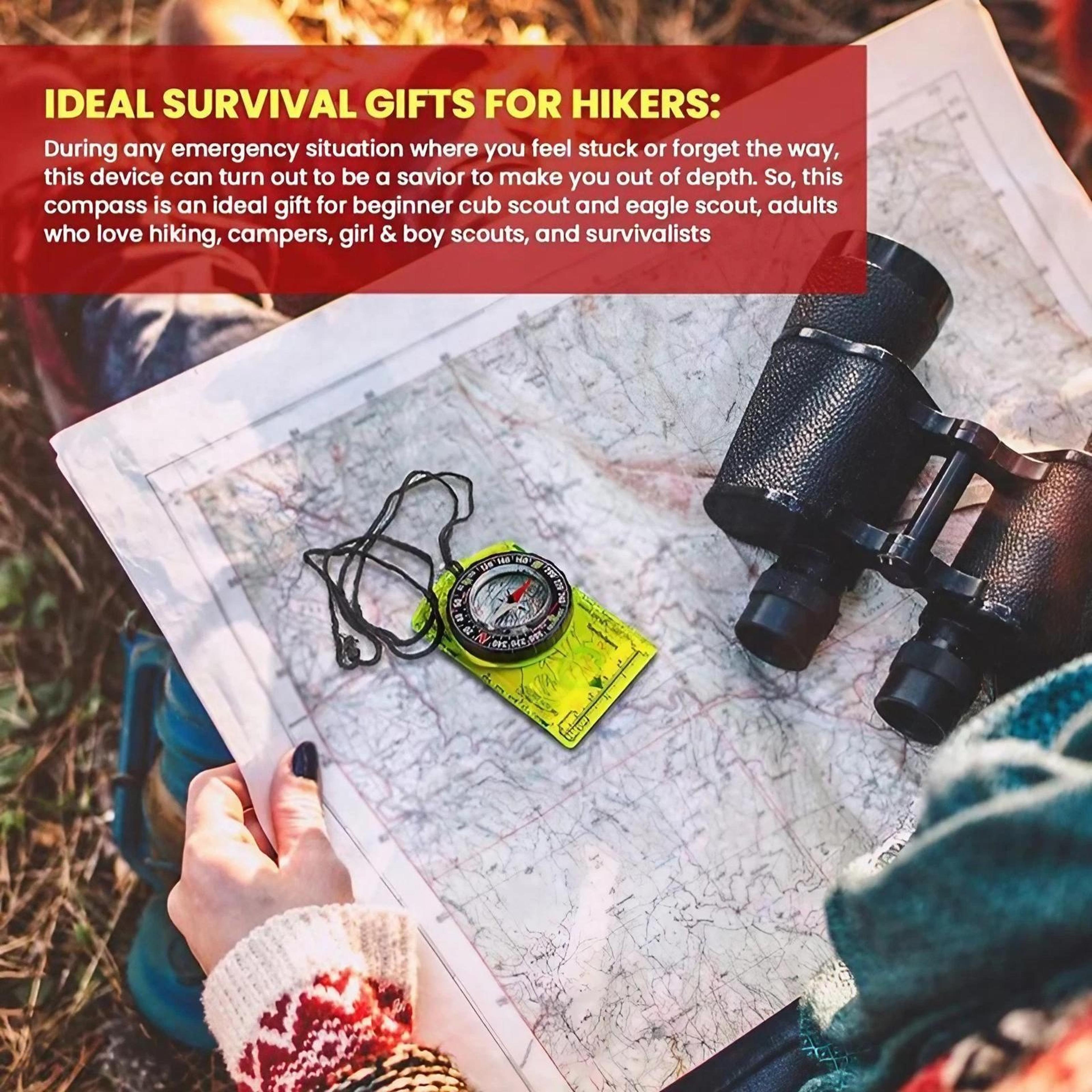 Orienteering Compass Backpacking Hiking Camping Navigation Compass Outdoor Sports Gear Adventure Tr