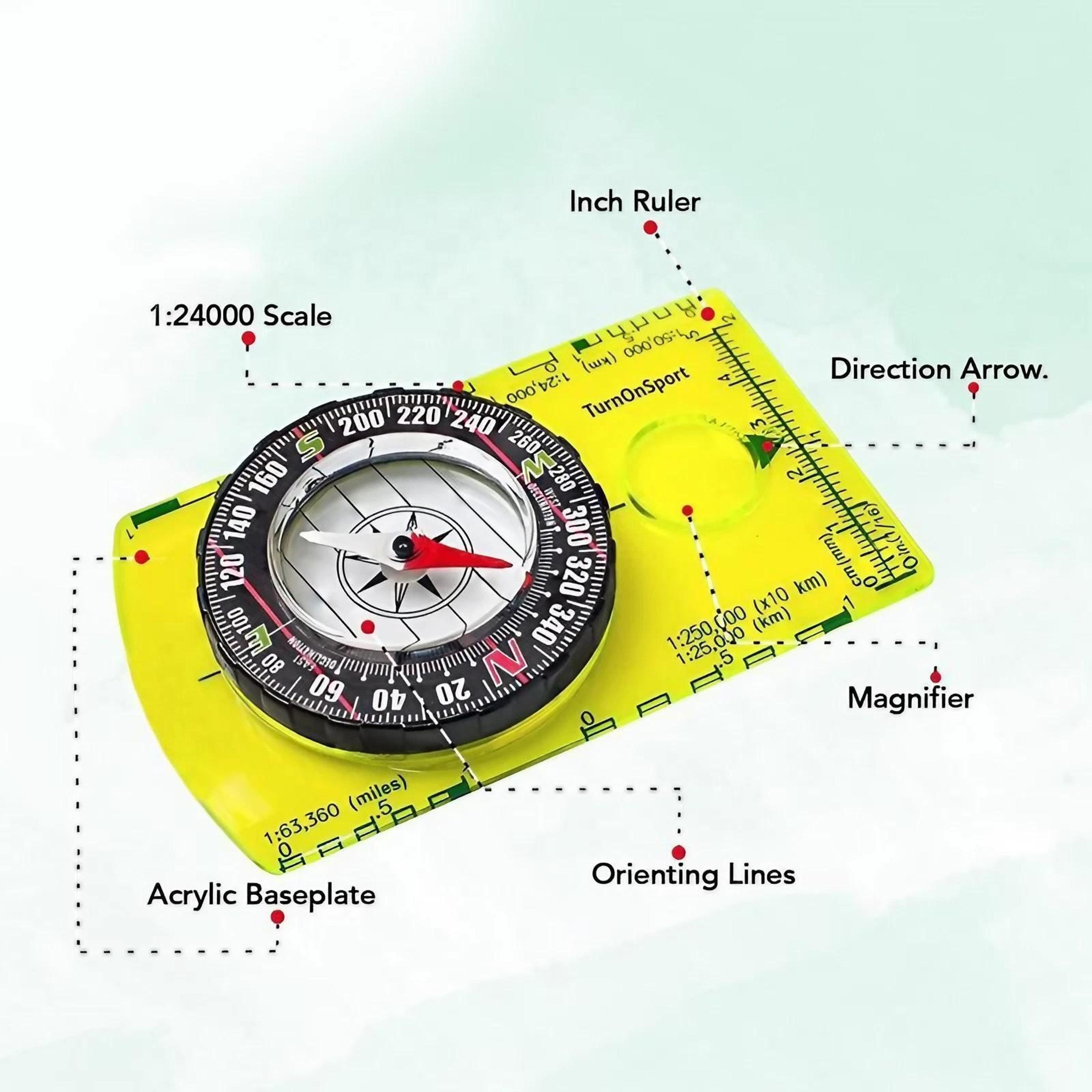 High Precision Orienteering Compass For Hiking Camping Navigation 4