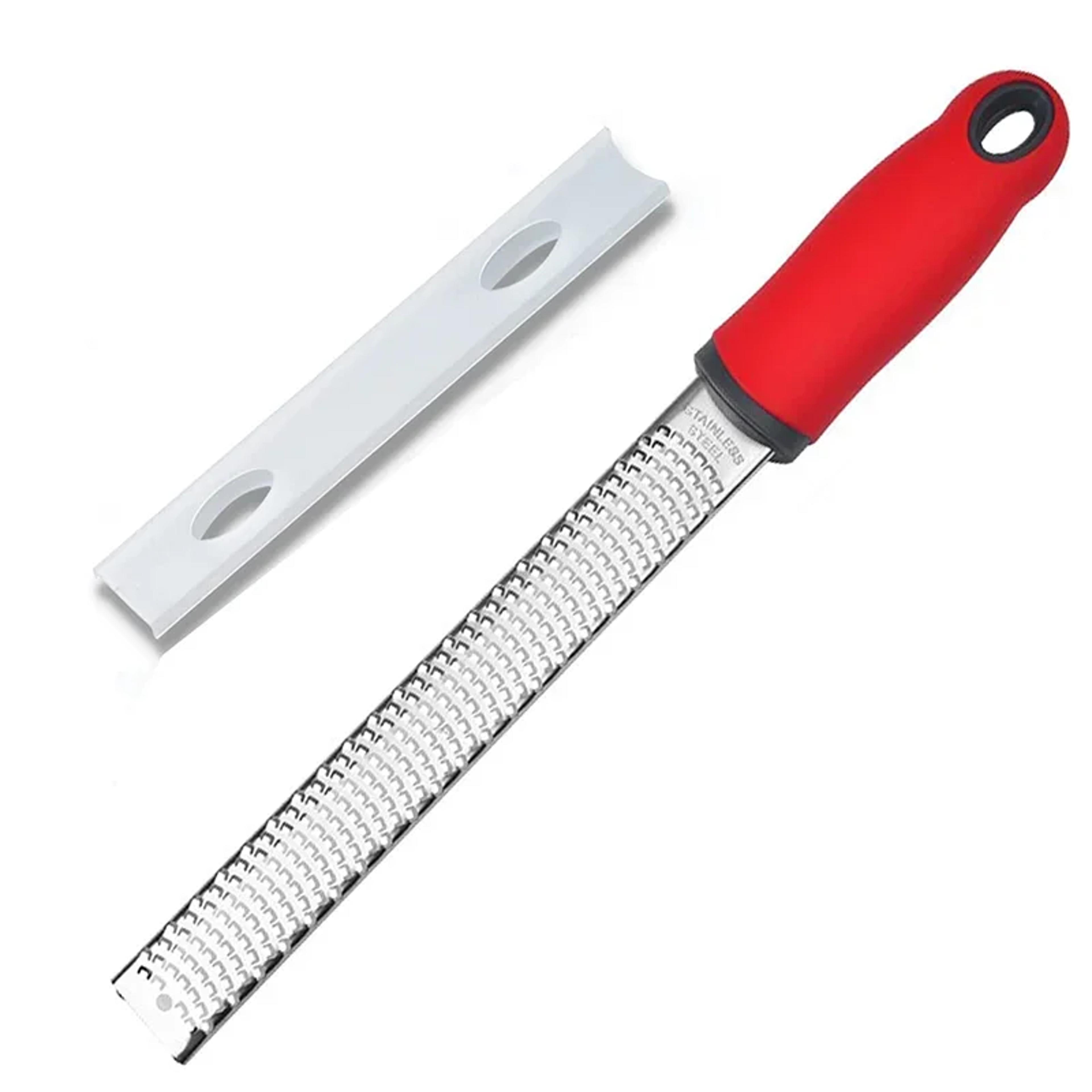 stainless steel cheese grater zester with non slip handle for effortless kitchen prep