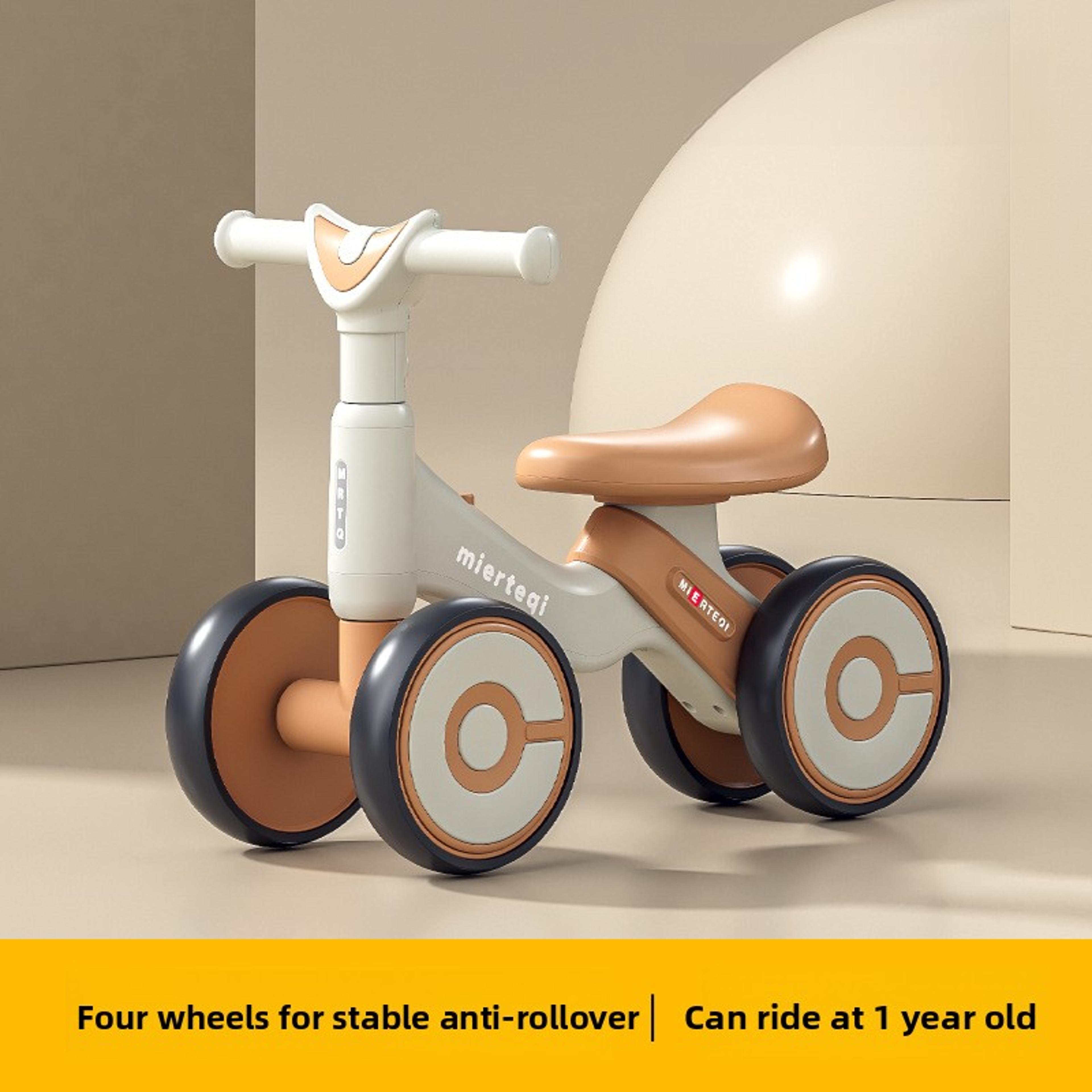 toddler balance bike anti rollover kids first ride training walker scooter