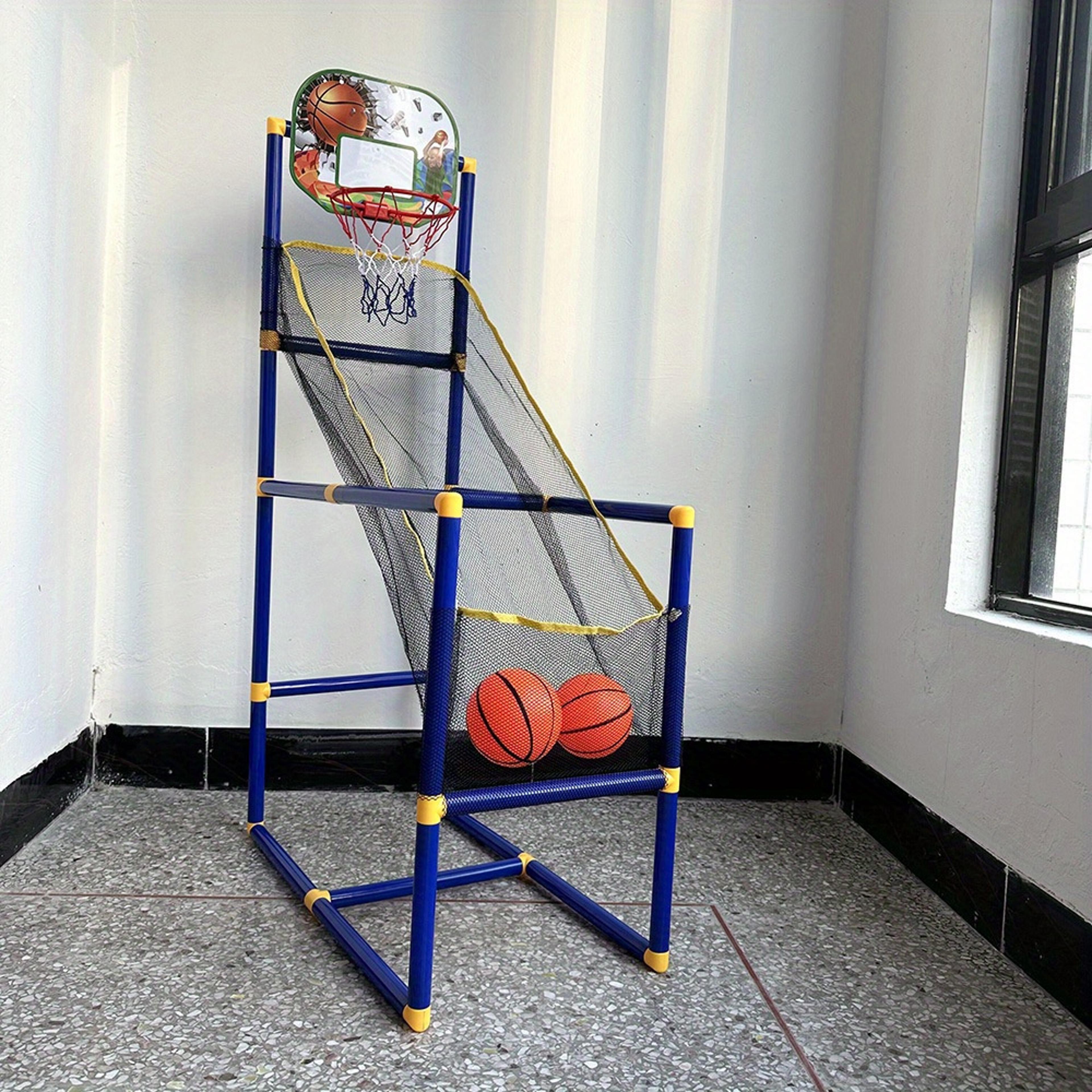 arcade basketball game set indoor outdoor hoop with balls and pump for kids and family fun
