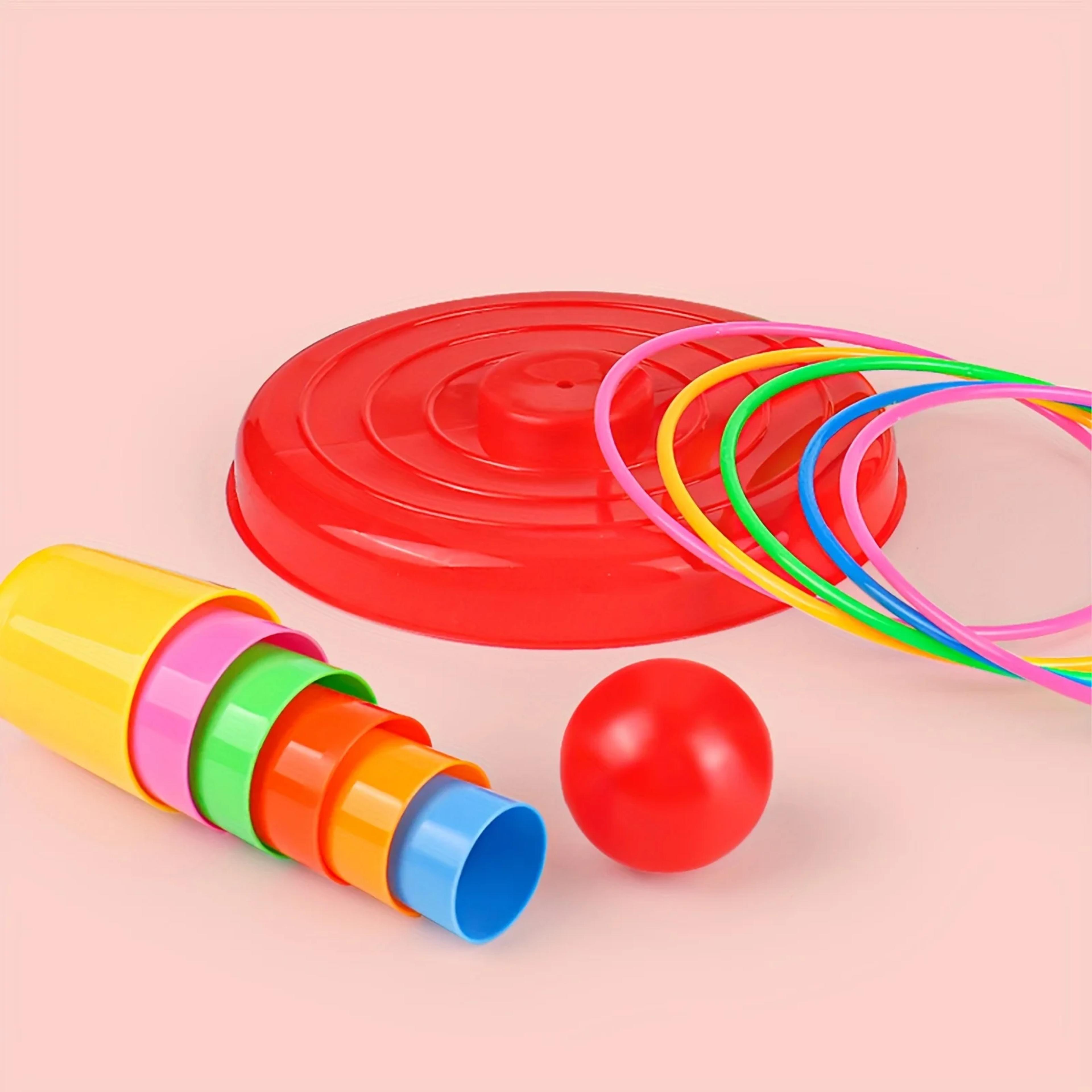 Kids Ring Toss Game Tower Set Interactive Family Game Toy For Indoor Outdoor Fun 3